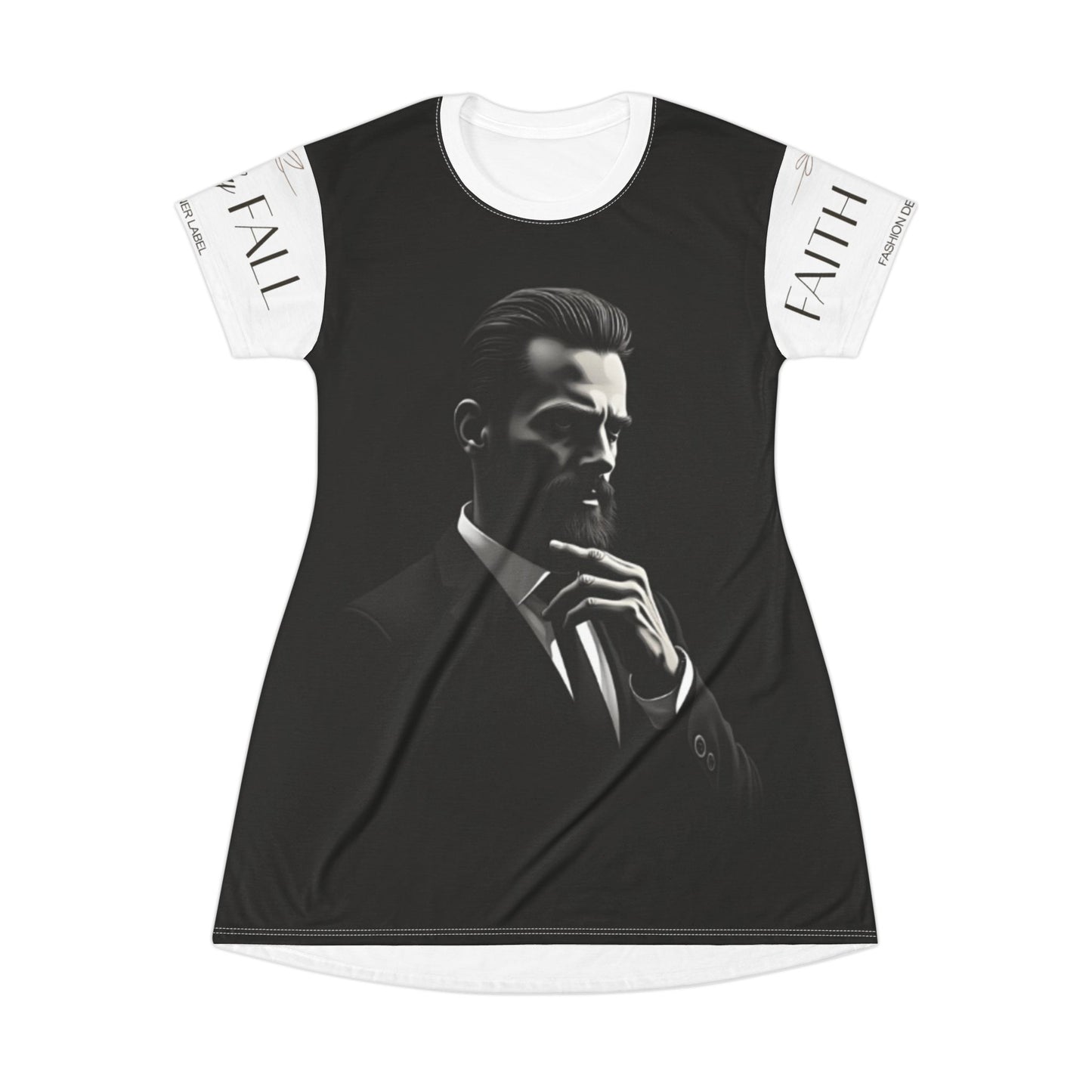 Faith-Inspired T-Shirt Dress for Confident Souls, Casual Daily Wear, Gift for Him, Fashion Statement Dress, Modern Style Apparel