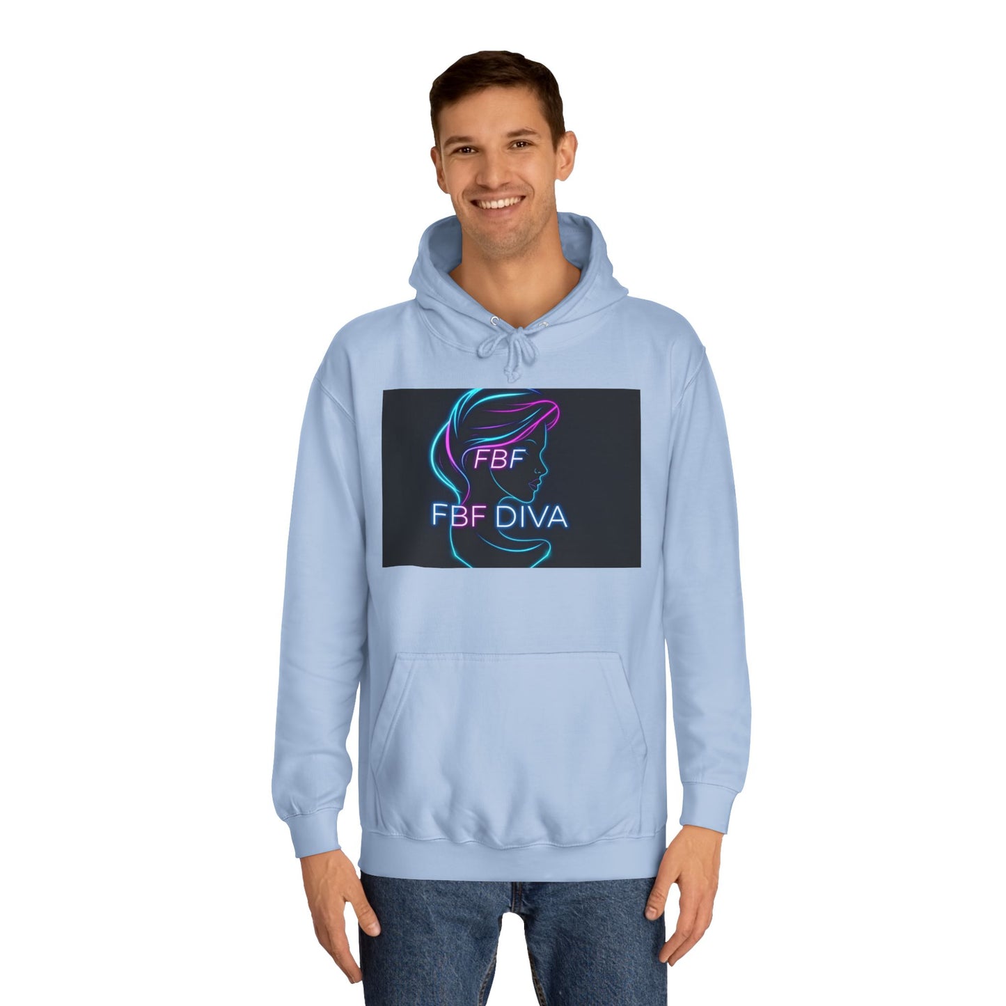 Neon FBF College Hoodie, Unisex Streetwear, Stylish Campus Apparel, Cozy Gift for Students, Trendy College Wear, FBF Diva Hoodie