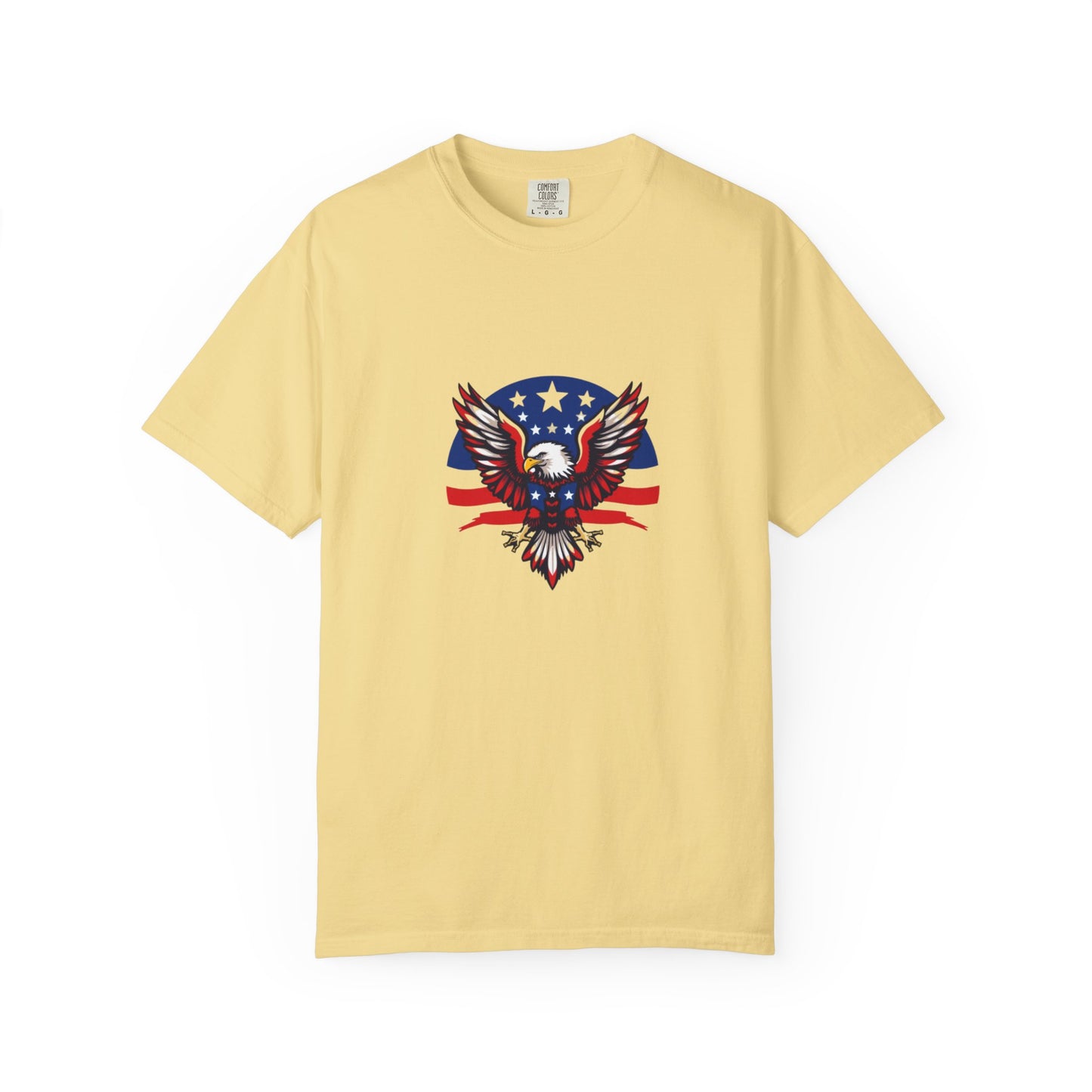 Patriotic T-Shirt with Eagle Graphic | Faith By Flag Tee, Unisex Apparel, Independence Day Shirt, Casual Wear, Gift for Veterans
