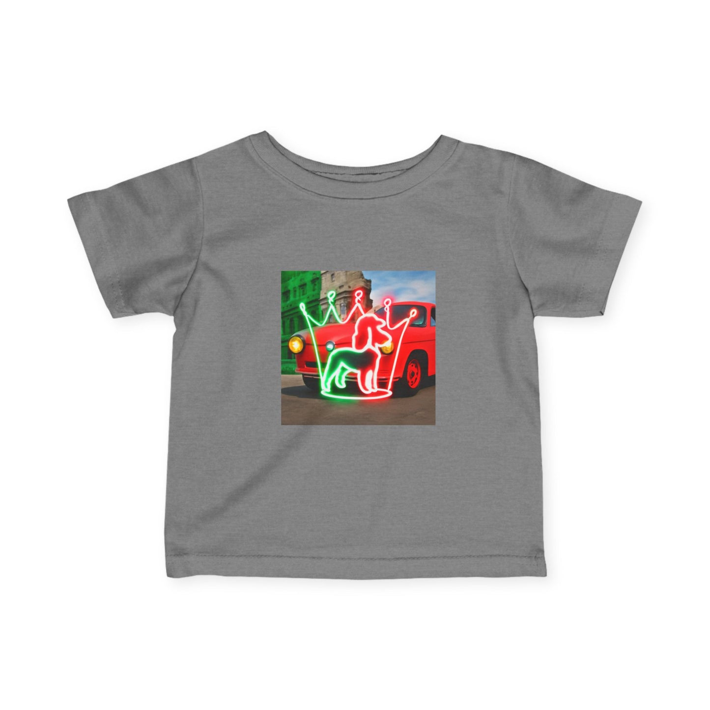 Infant Neon Light Tee, Cute Baby Shirt, Toddler Casual Wear, Holiday Outfit, Playful Gift Idea