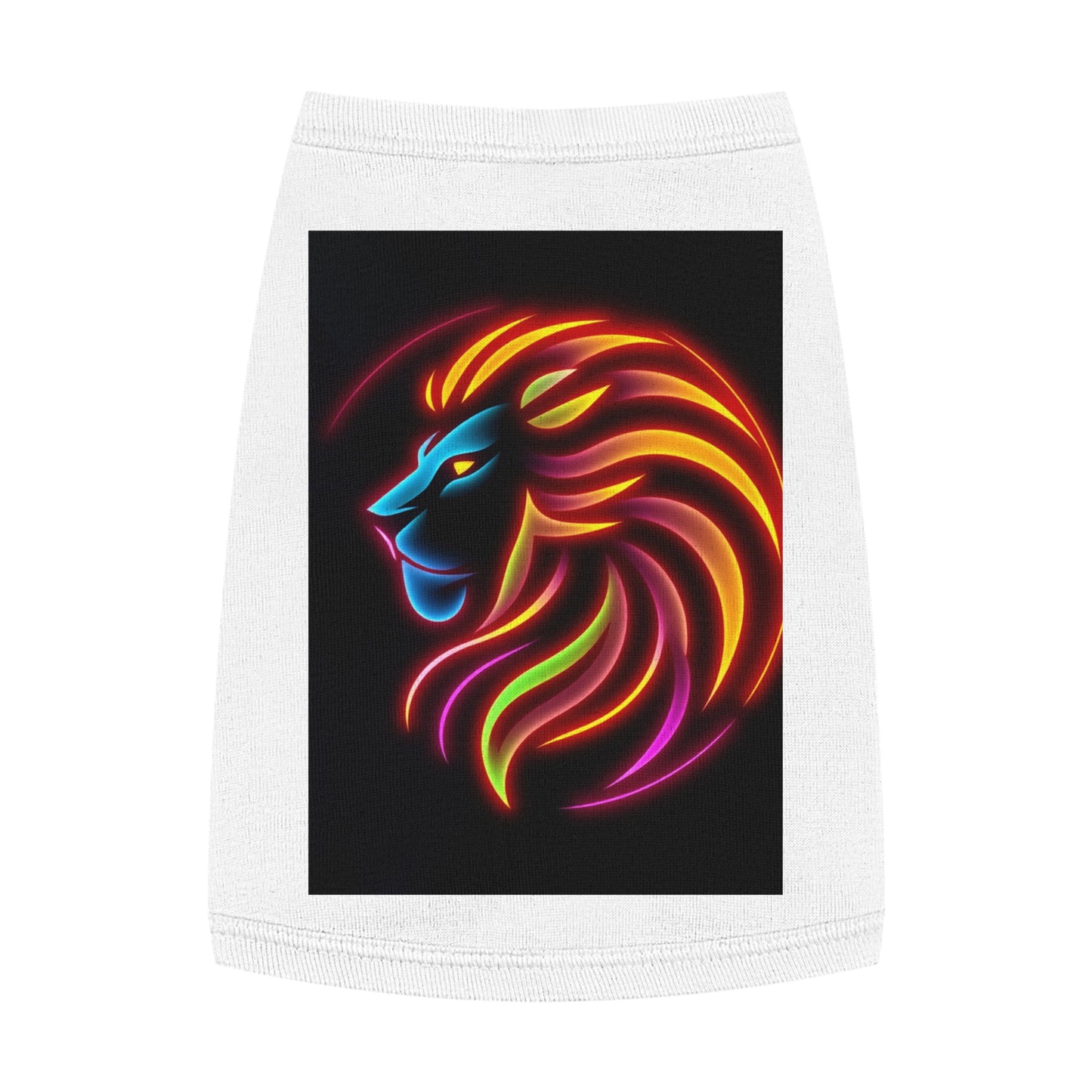 Radiant Lion Design Pet Tank Top, Colorful Dog Apparel, Summer Pet Wear, Cute Pet Gift, Stylish Animal Tank Top