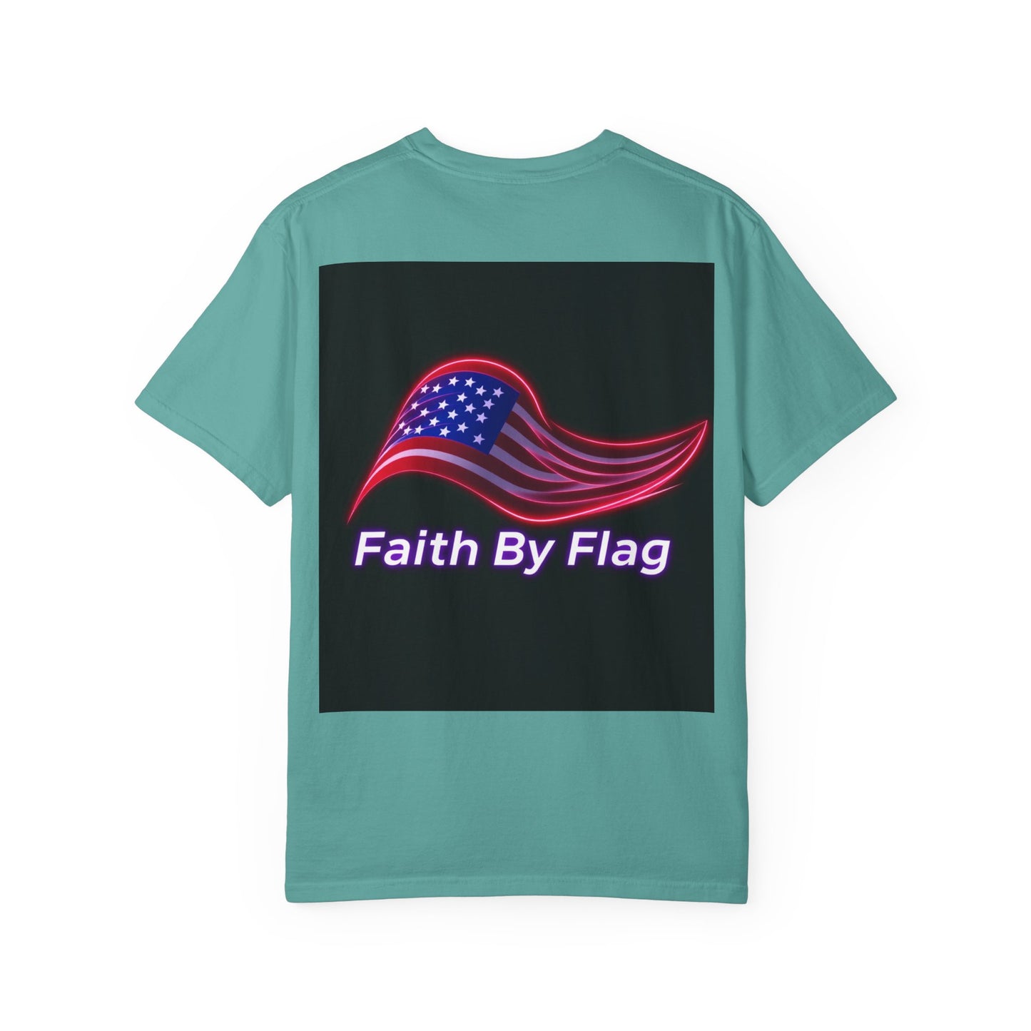 Patriotic T-Shirt with Eagle Graphic | Faith By Flag Tee, Unisex Apparel, Independence Day Shirt, Casual Wear, Gift for Veterans