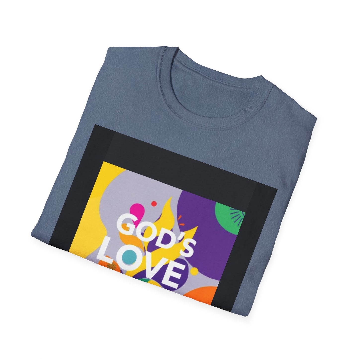 Unisex Softstyle T-Shirt with God's Love Design, Faith Shirt, Inspirational Tee, Christian Apparel, Gift for Believers, Everyday Wear