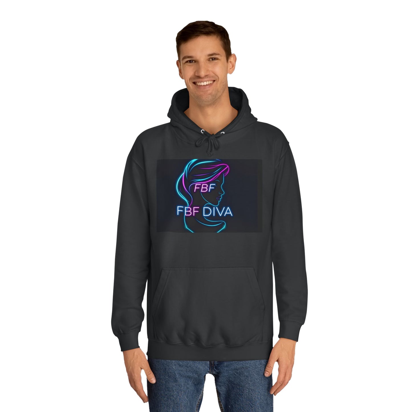Neon FBF College Hoodie, Unisex Streetwear, Stylish Campus Apparel, Cozy Gift for Students, Trendy College Wear, FBF Diva Hoodie