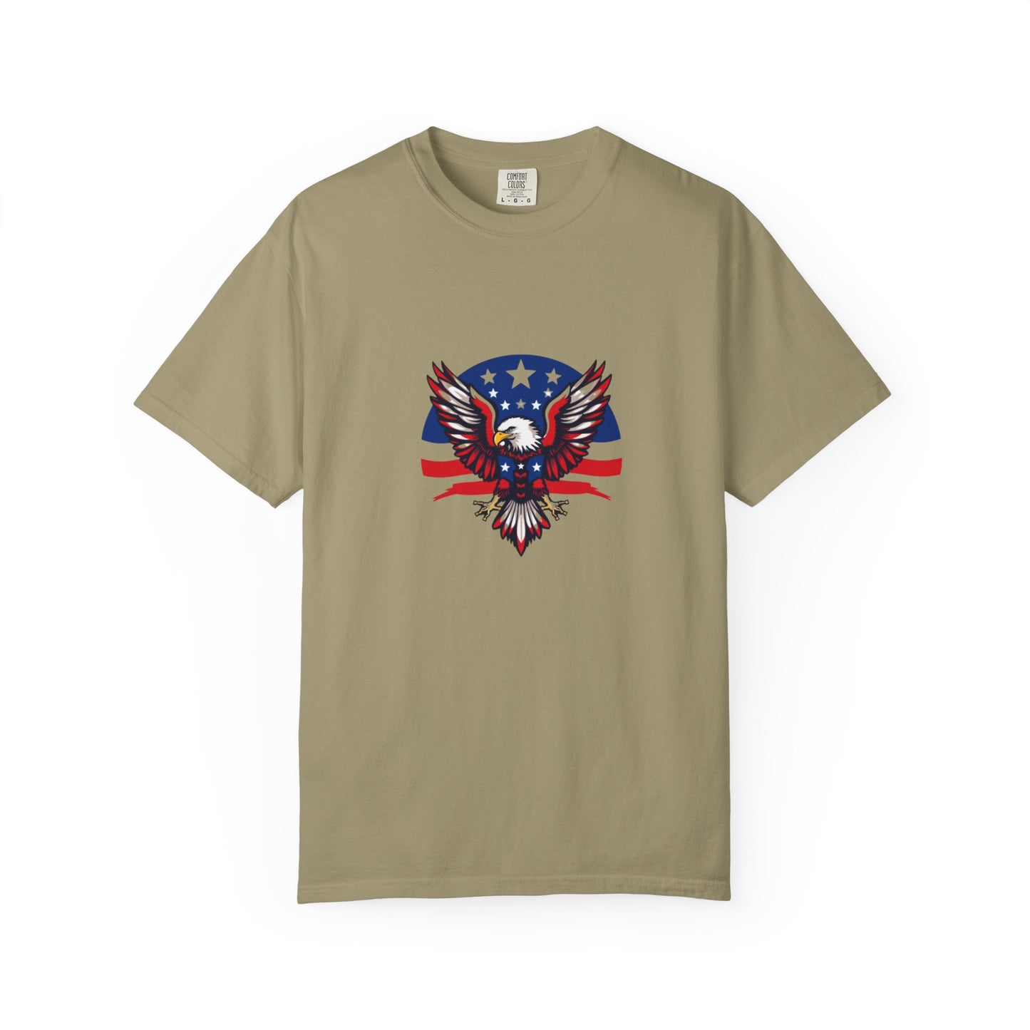 Patriotic T-Shirt with Eagle Graphic | Faith By Flag Tee, Unisex Apparel, Independence Day Shirt, Casual Wear, Gift for Veterans