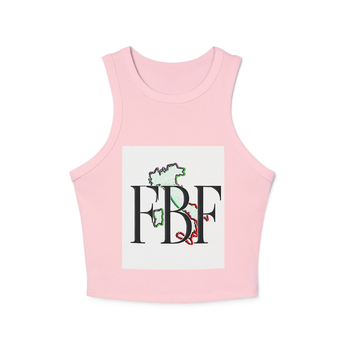 Stylish Women's Crop Tank Top - FBF Graphic, Summer Wear, Festival Top, Trendy Activewear, Casual Outfit