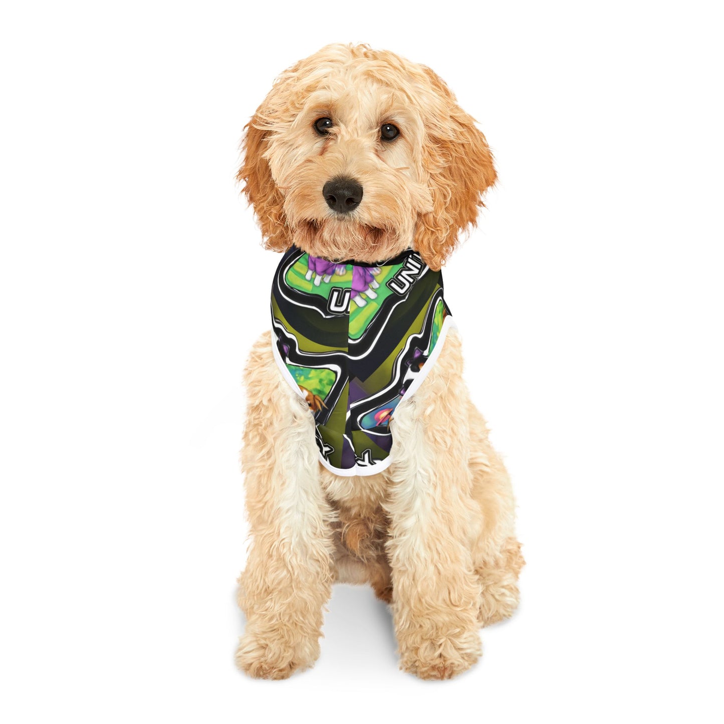 Pet Hoodie — Colorful 'Unity' Cartoon Dogs Print Hooded Dog Sweater