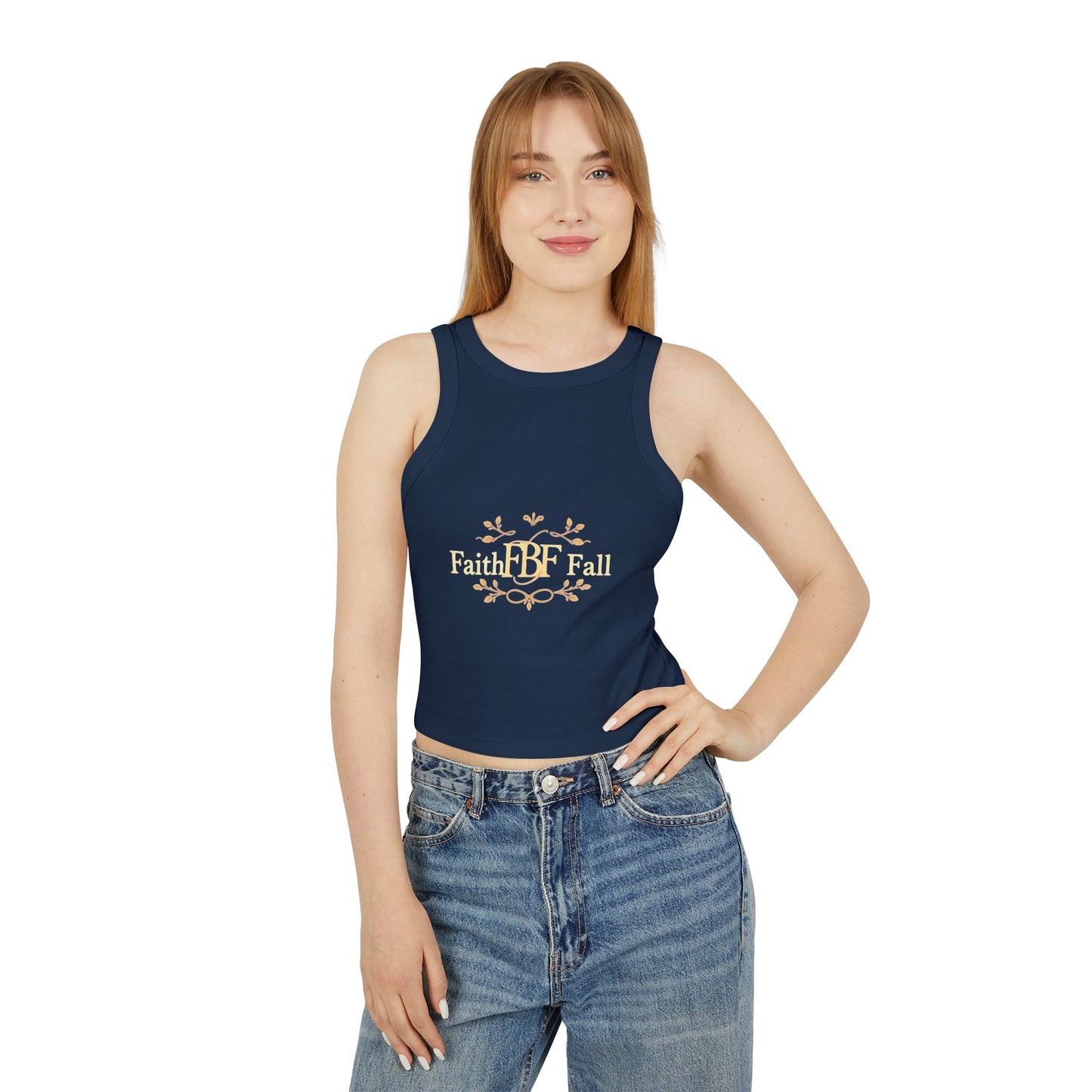 Faith & Fall Women's Racer Tank Top, Casual Summer Top, Inspirational Apparel, Fashion Tank, Gift for Her