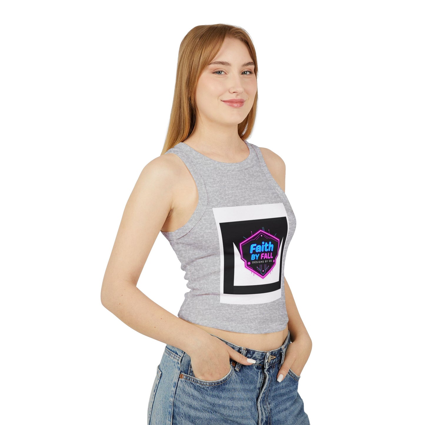 Faith by Fall Women's Crop Tank, Stylish Summer Top, Festival Wear, Workout Gear, Fashionable Gift for Her