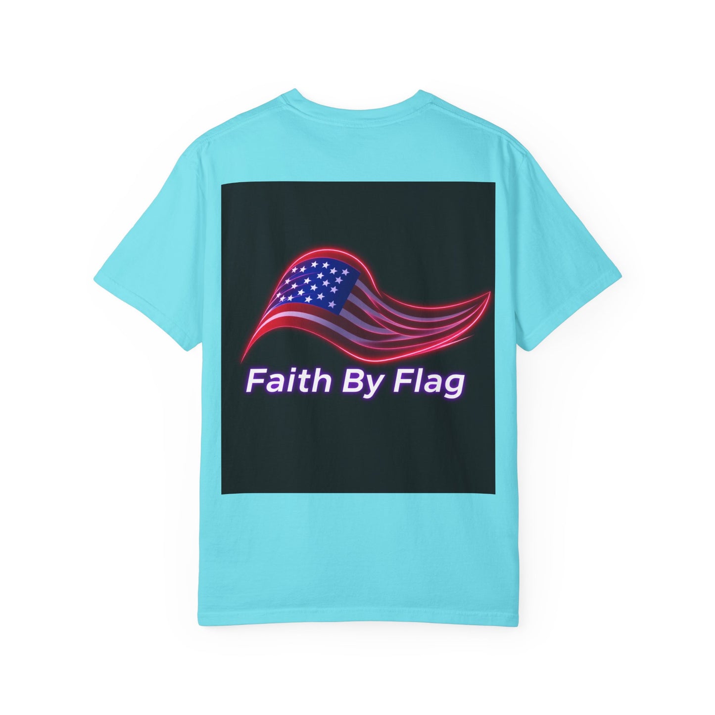 Patriotic T-Shirt with Eagle Graphic | Faith By Flag Tee, Unisex Apparel, Independence Day Shirt, Casual Wear, Gift for Veterans