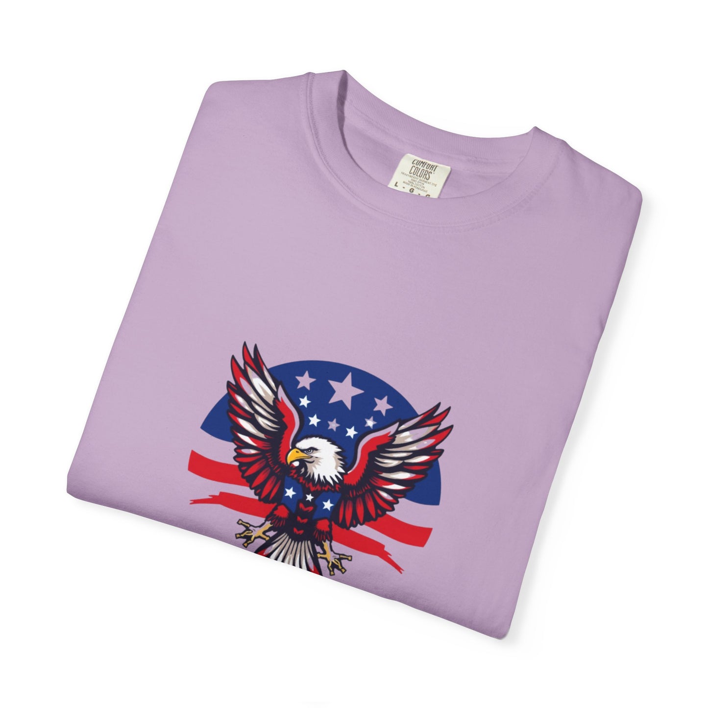 Patriotic T-Shirt with Eagle Graphic | Faith By Flag Tee, Unisex Apparel, Independence Day Shirt, Casual Wear, Gift for Veterans