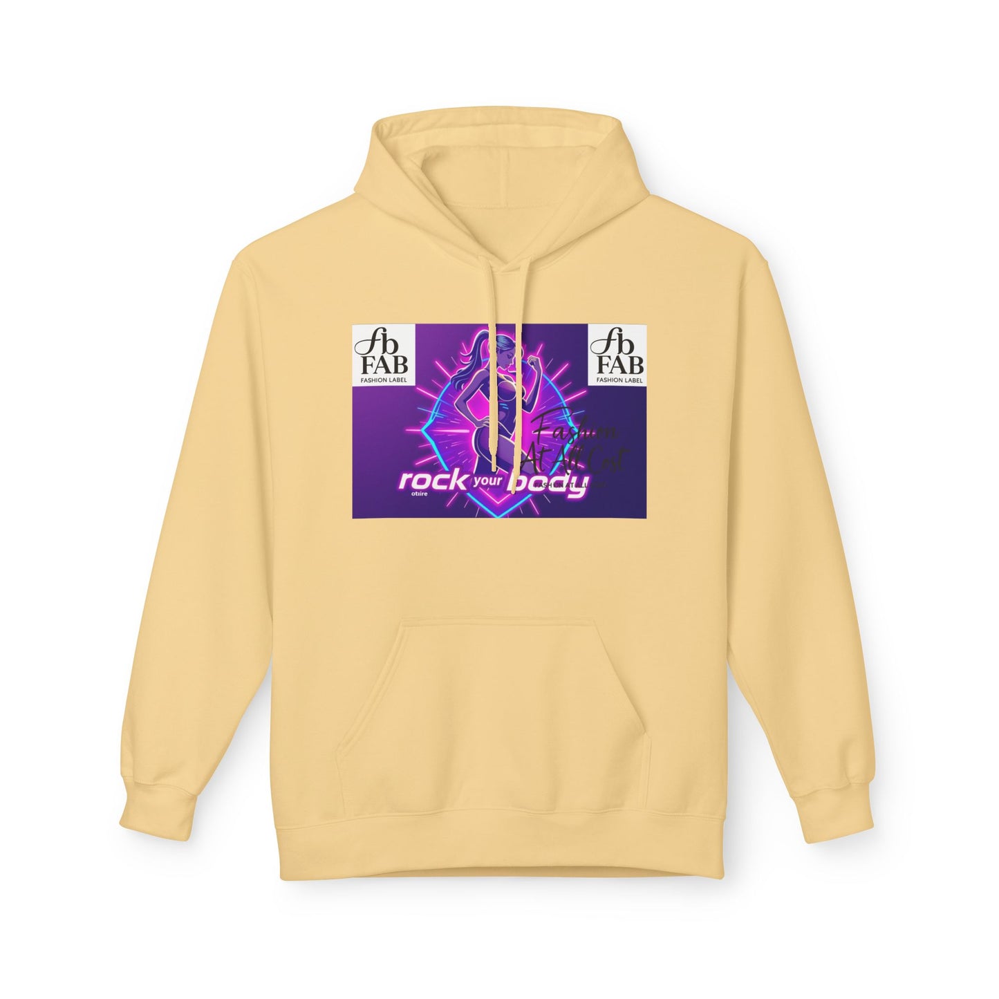 Rock Your Body Fleece Hoodie | Unisex Midweight Hoodie, Cozy Sweatshirt, Unique Gift for Fitness Lovers, Casual Wear, Music Inspired Apparel