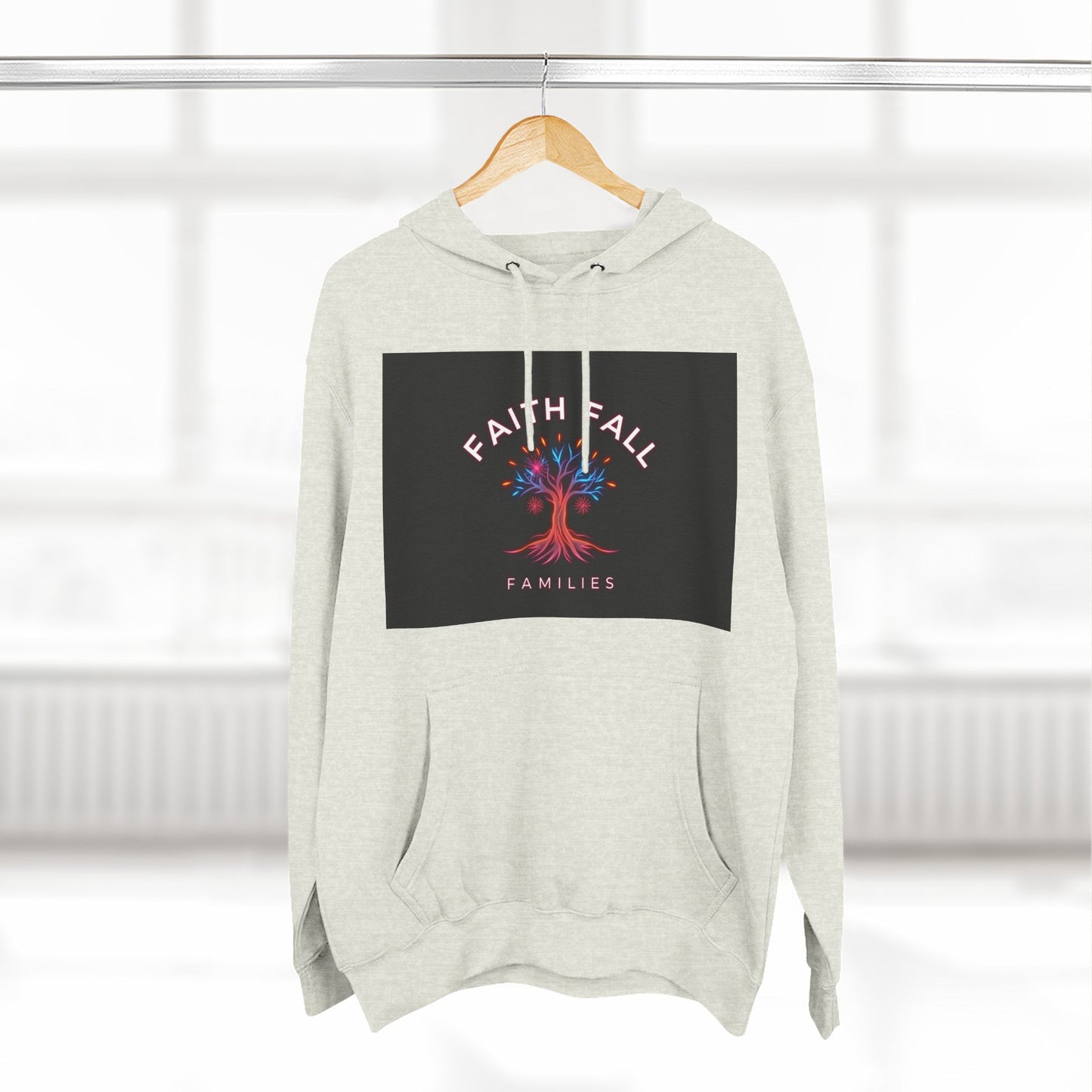 Faith Fall Families Fleece Hoodie, Gift for Faithful Friends, Cozy Layer, Casual Wear, Fall Fashion, Trendy Outfits, Family Gatherings