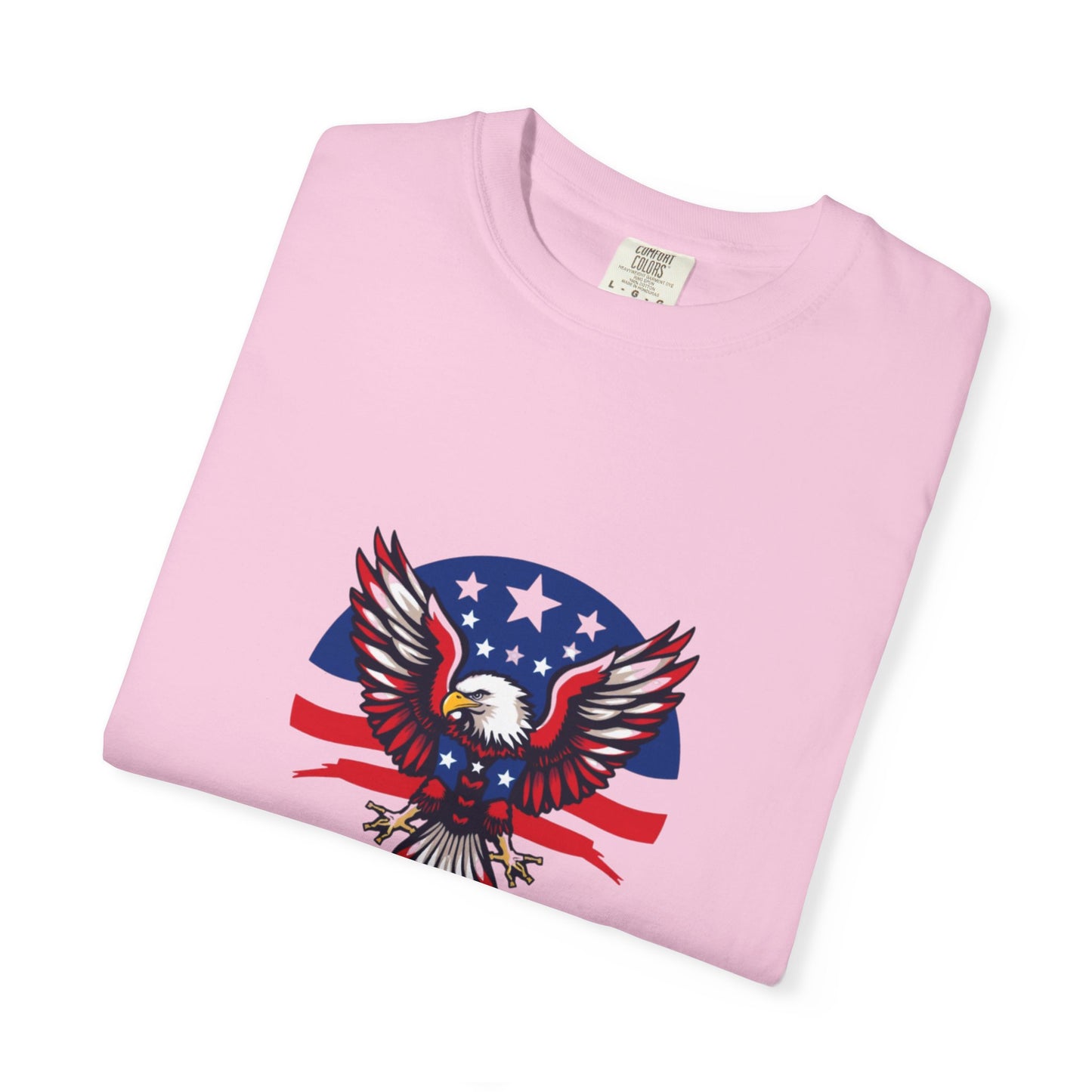 Patriotic T-Shirt with Eagle Graphic | Faith By Flag Tee, Unisex Apparel, Independence Day Shirt, Casual Wear, Gift for Veterans