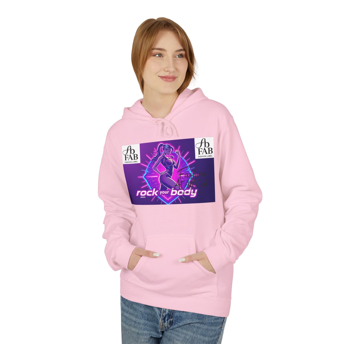 Rock Your Body Fleece Hoodie | Unisex Midweight Hoodie, Cozy Sweatshirt, Unique Gift for Fitness Lovers, Casual Wear, Music Inspired Apparel