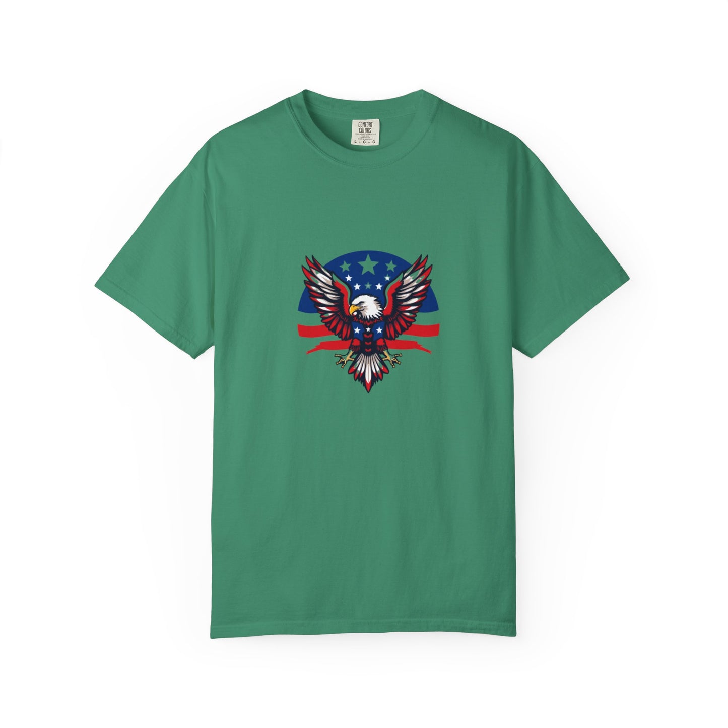 Patriotic T-Shirt with Eagle Graphic | Faith By Flag Tee, Unisex Apparel, Independence Day Shirt, Casual Wear, Gift for Veterans