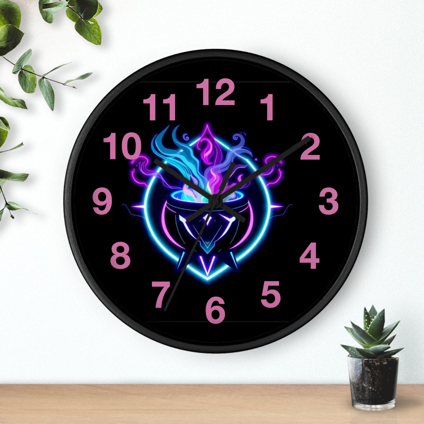 Mystical Flames Wall Clock - Unique Decorative Clock, Home Decor, Gift for Gamers, Fantasy Lovers, Modern Aesthetic