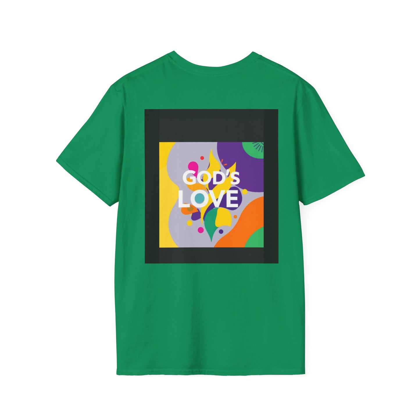 Unisex Softstyle T-Shirt with God's Love Design, Faith Shirt, Inspirational Tee, Christian Apparel, Gift for Believers, Everyday Wear