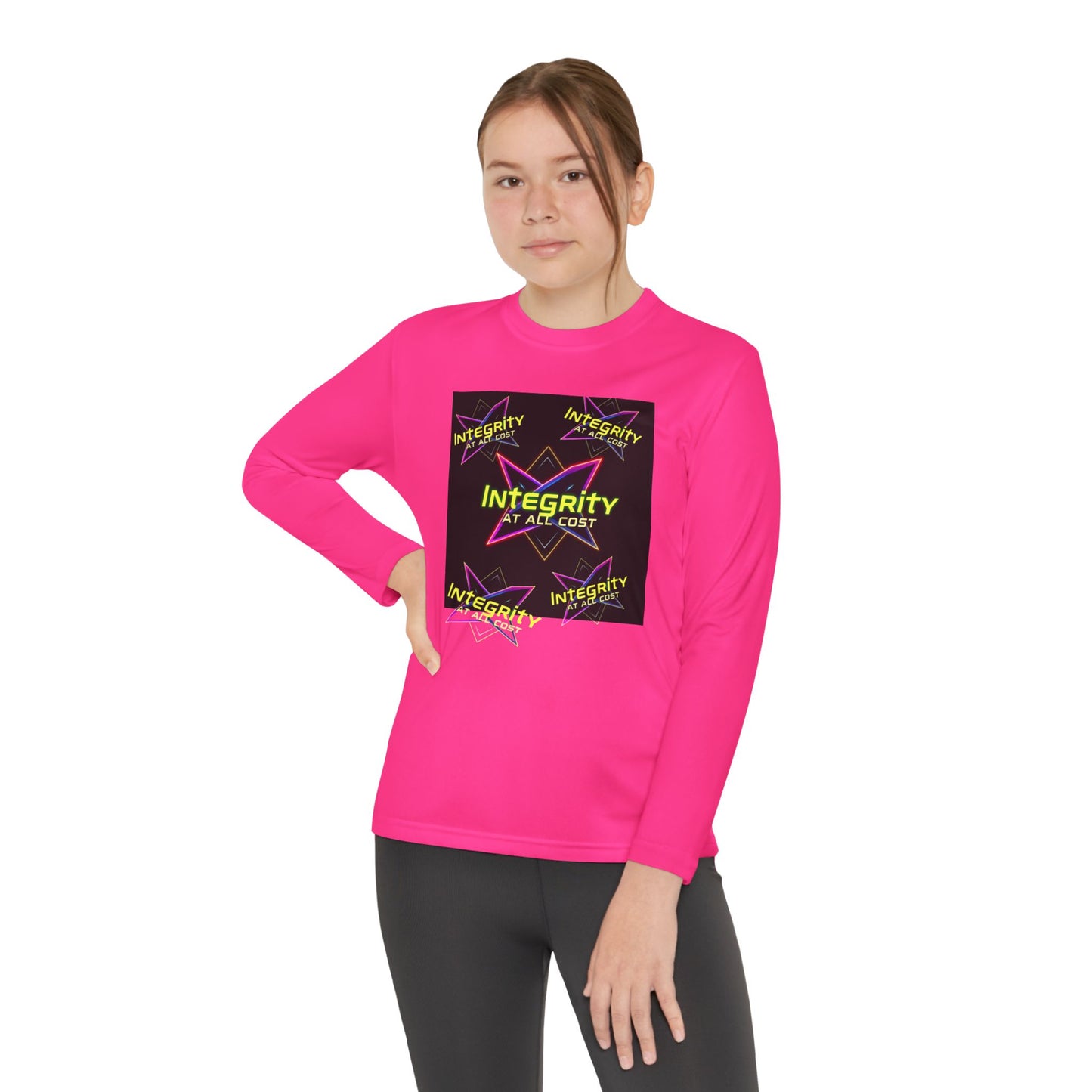 Integrity Youth Long Sleeve Tee, Cool Graphic Shirt, Motivational Apparel, Perfect for Sports, Birthday Gift