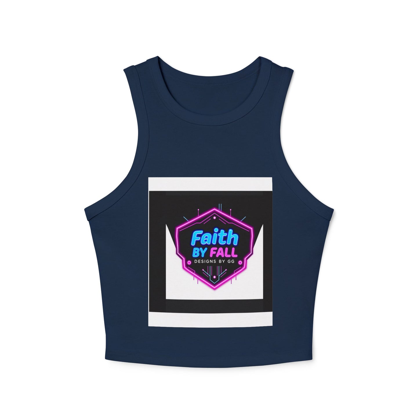 Neon Graphic Racer Tank Top, Faith by Fall, Classy Chic, Trendy Summer Top, Women’s Casual Wear, Stylish Athletic Top, Gift for Her