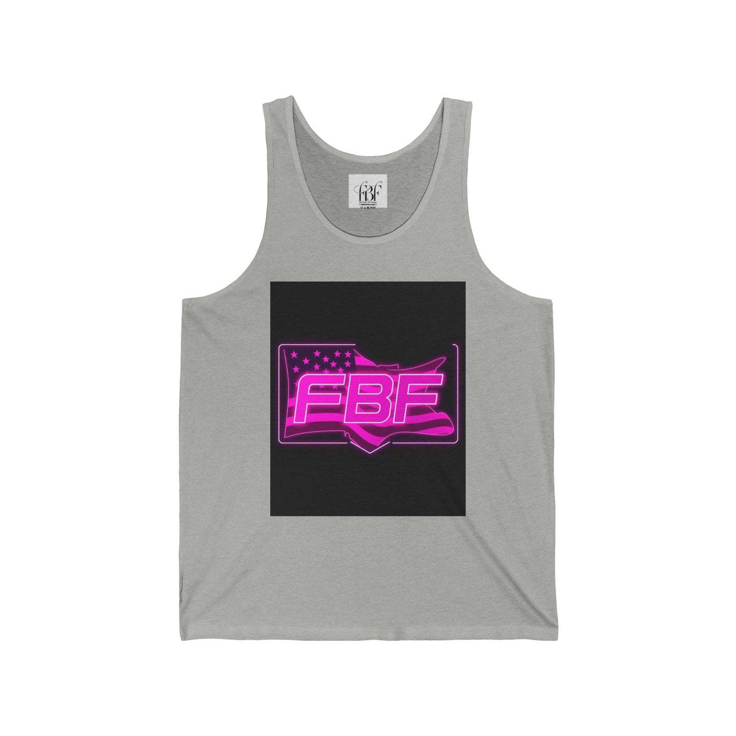 Neon Graphic Unisex Tank, Summer Fashion, Festival Wear, Gift for Her, Patriotic Apparel, Casual Style