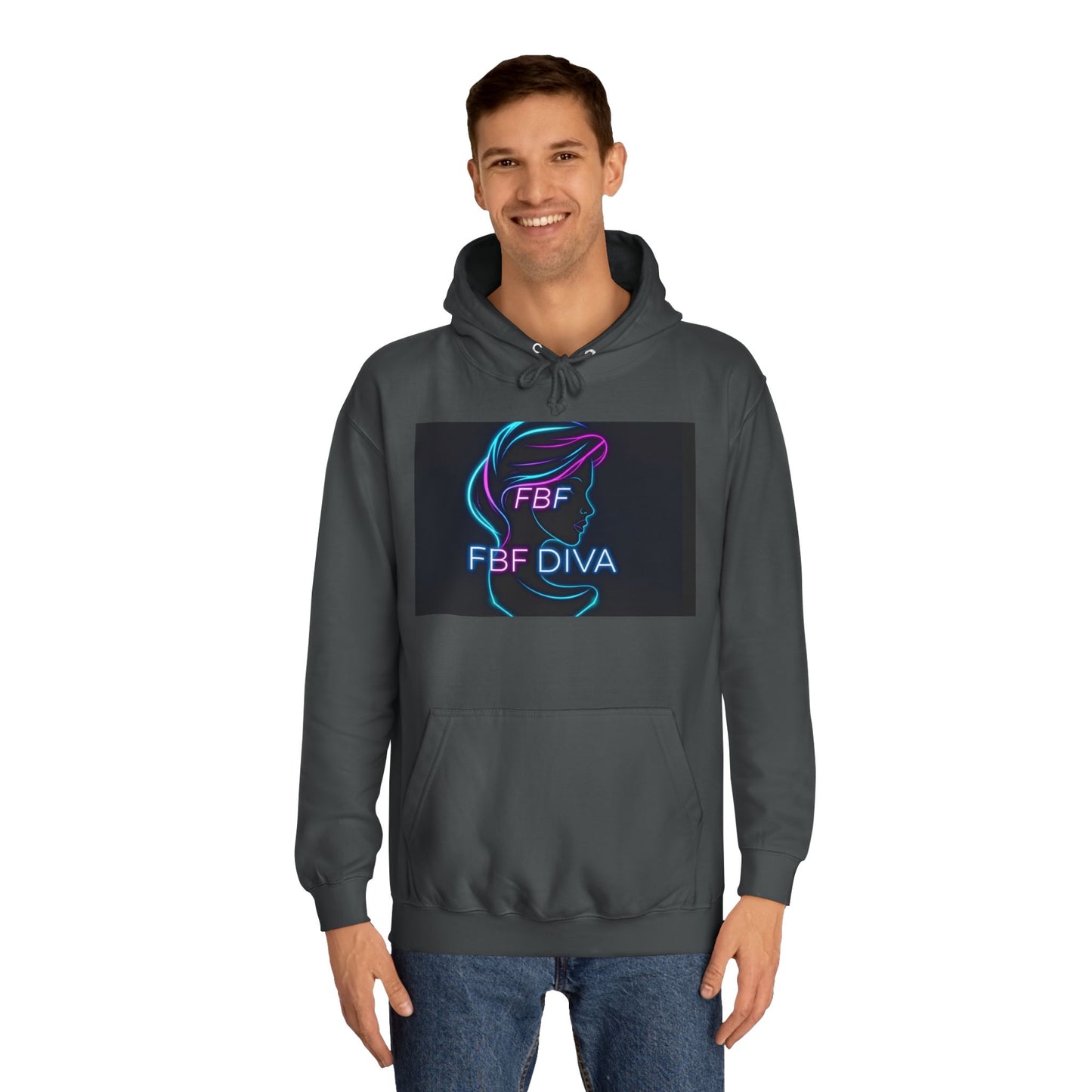 Neon FBF College Hoodie, Unisex Streetwear, Stylish Campus Apparel, Cozy Gift for Students, Trendy College Wear, FBF Diva Hoodie