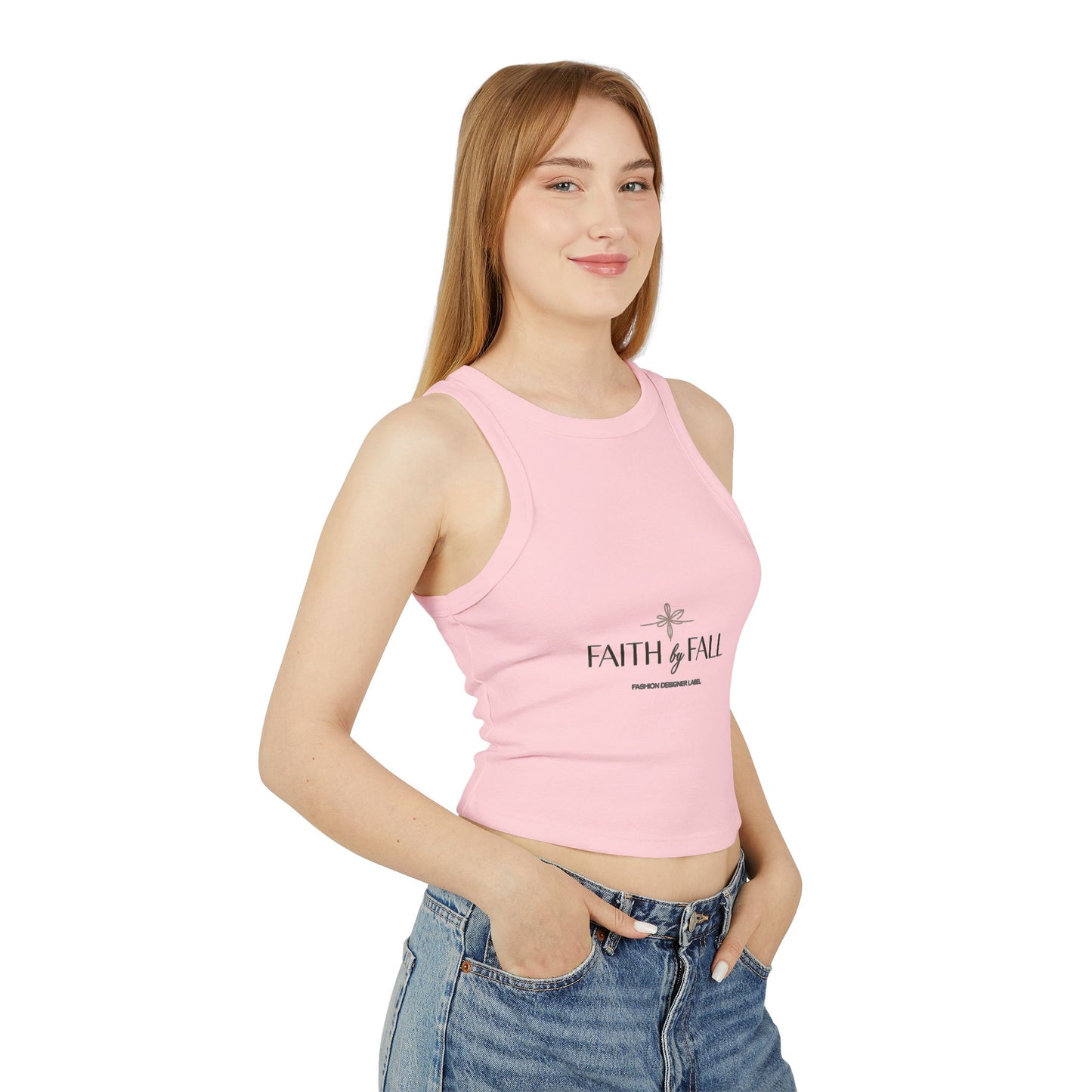 Faith & Fall Women’s Racer Tank Top | Motivational Top, Fall Fashion, Casual Wear, Unique Gift for Women, Inspirational Apparel