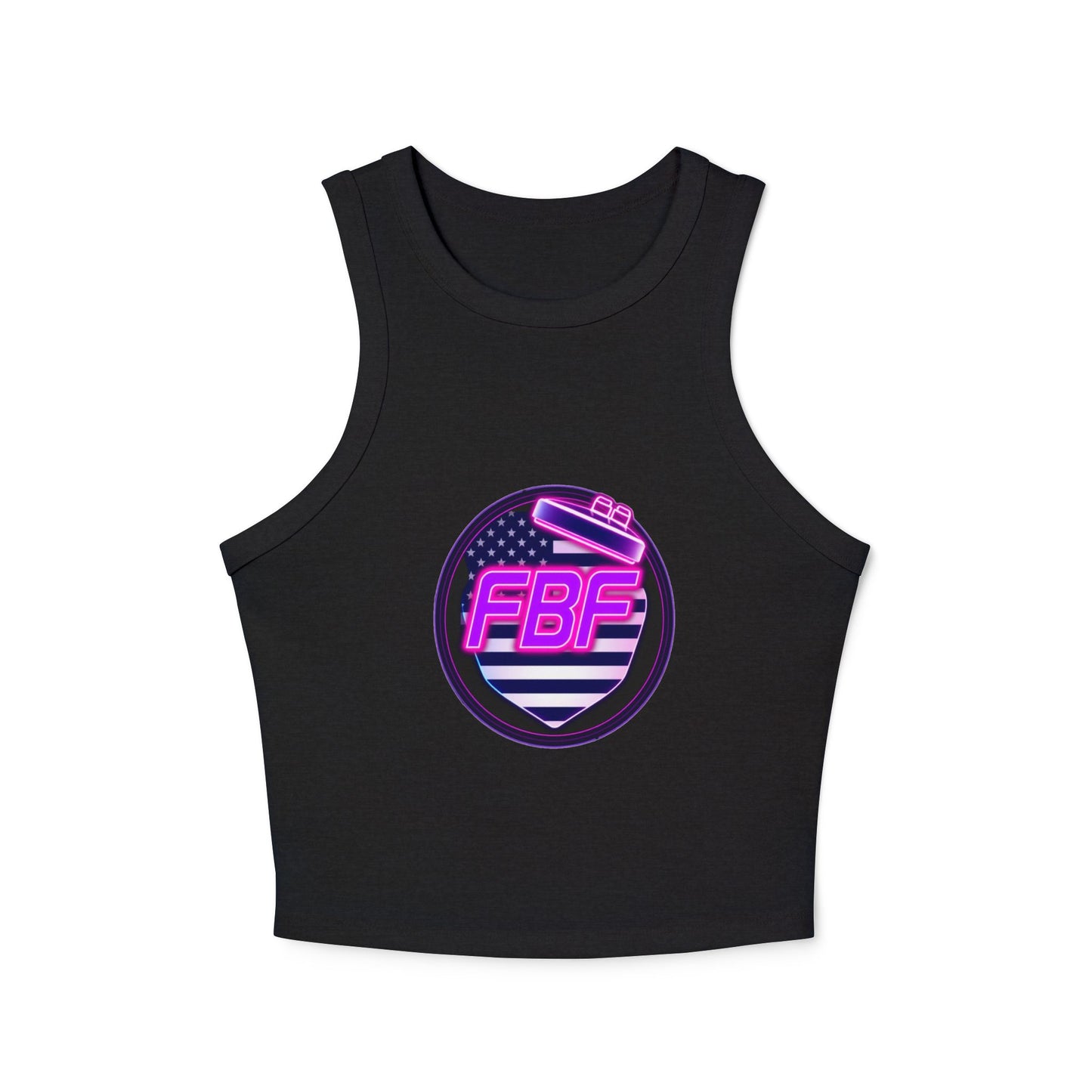FBF Women's Micro Rib Racer Tank Top, Summer Top, Athletic Wear, Casual Outfit, Gift for Her, Workout Apparel
