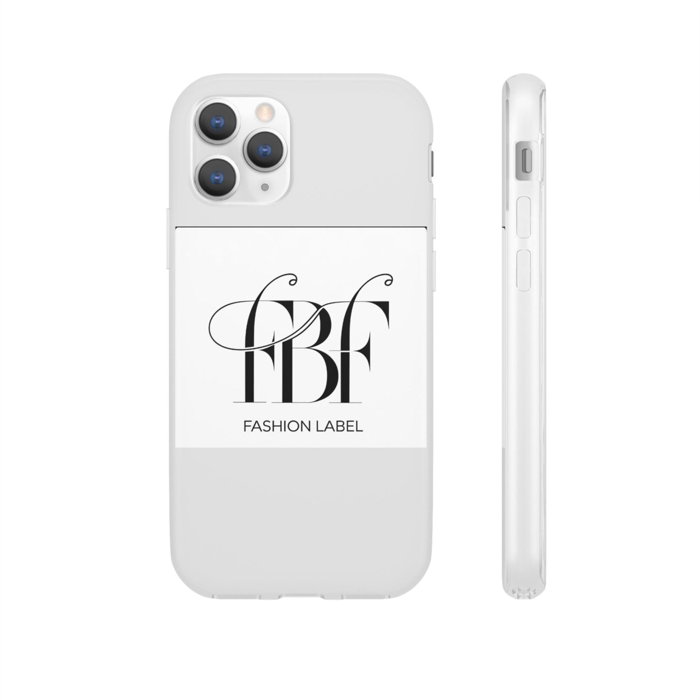Chic Flexi Phone Case with Fashion Label Design