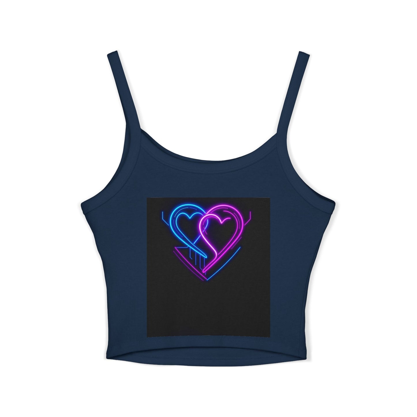 Neon Vibes Spaghetti Strap Tank Top, Stylish Crop Top, Summer Wear, Festival Fashion, Music Concert Top, Gifts for Her