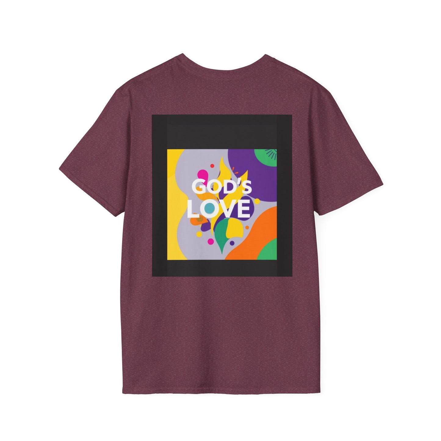 Unisex Softstyle T-Shirt with God's Love Design, Faith Shirt, Inspirational Tee, Christian Apparel, Gift for Believers, Everyday Wear