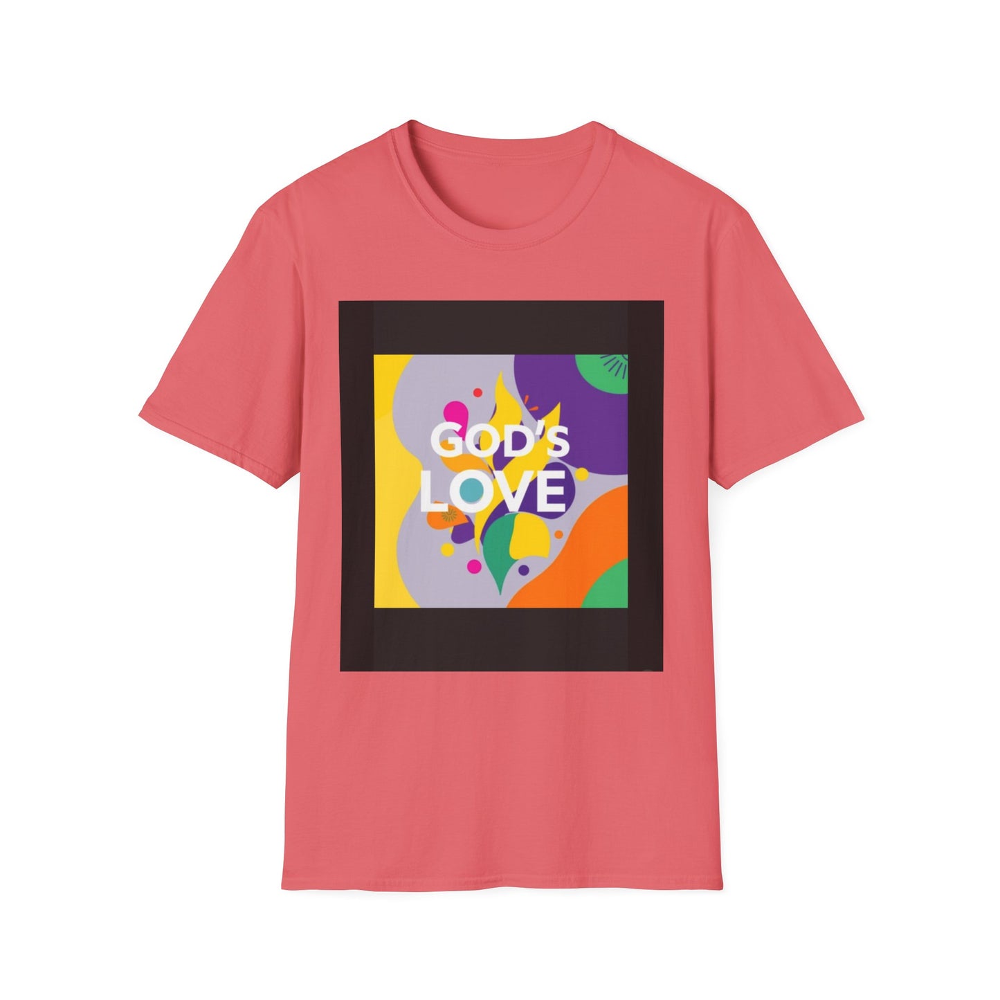 Unisex Softstyle T-Shirt with God's Love Design, Faith Shirt, Inspirational Tee, Christian Apparel, Gift for Believers, Everyday Wear