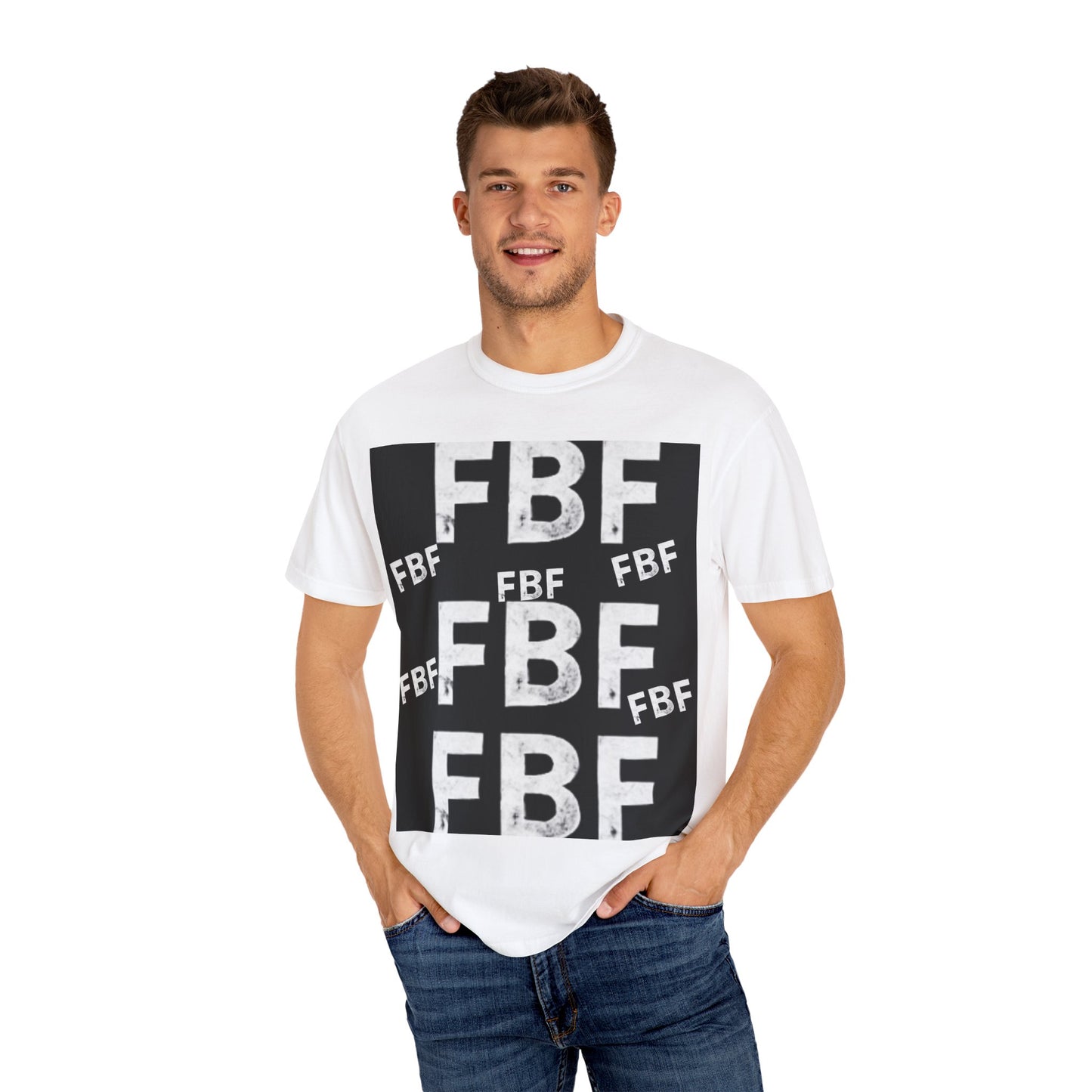 FBF Garment-Dyed Unisex T-shirt, Casual Wear, Graphic Tee, Street Style, Gift for Friends, All Occasions