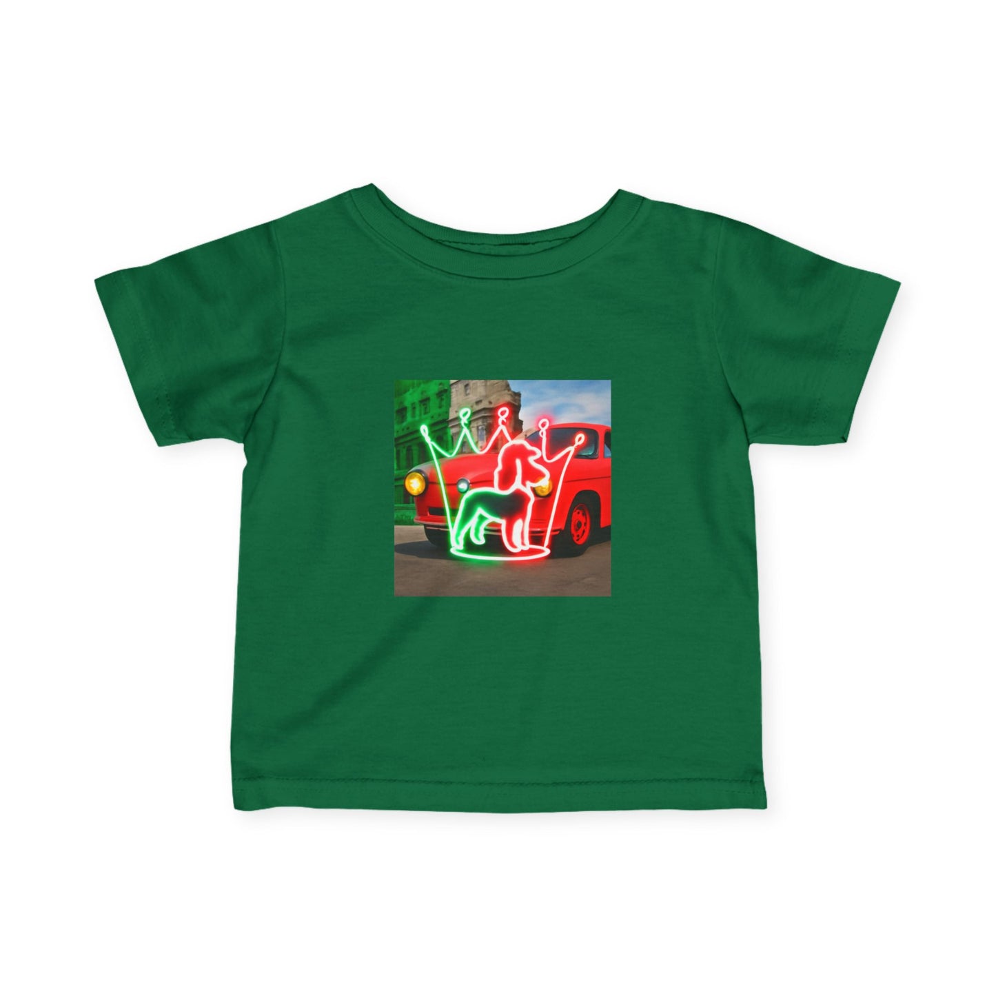 Infant Neon Light Tee, Cute Baby Shirt, Toddler Casual Wear, Holiday Outfit, Playful Gift Idea