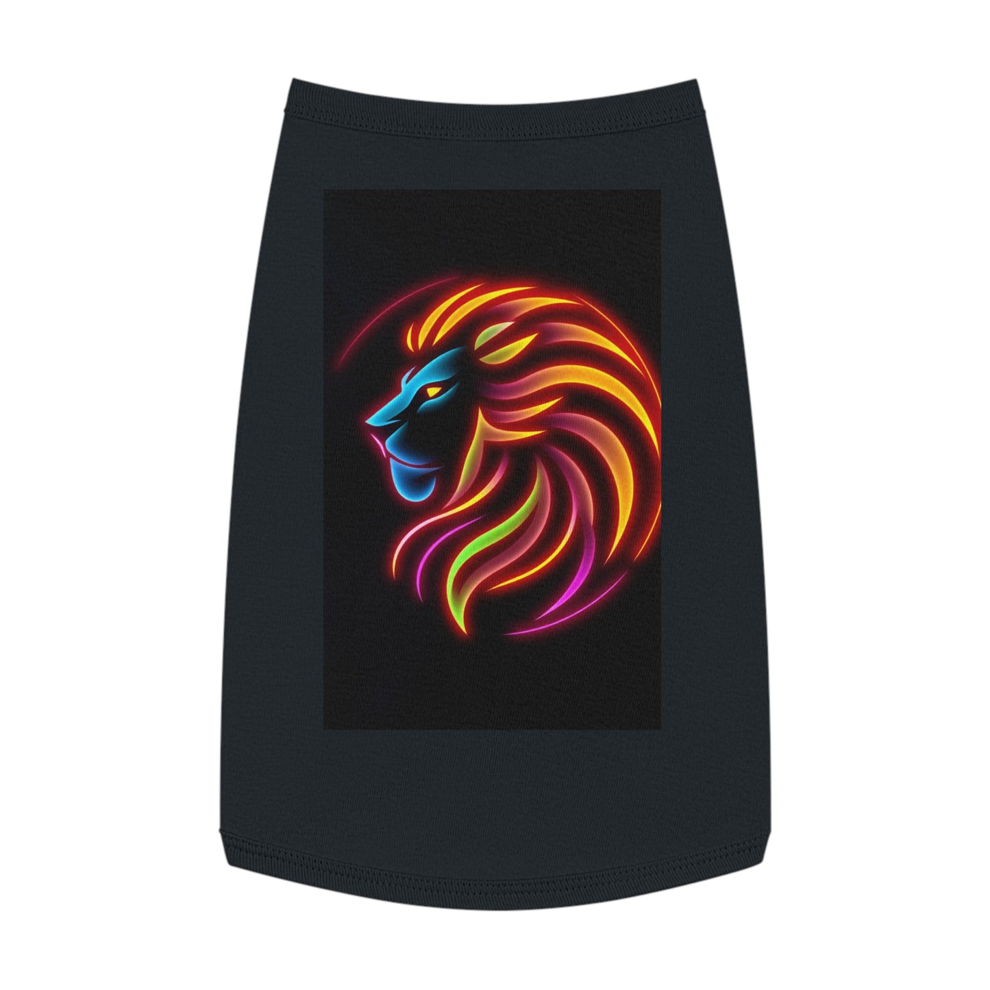 Radiant Lion Design Pet Tank Top, Colorful Dog Apparel, Summer Pet Wear, Cute Pet Gift, Stylish Animal Tank Top