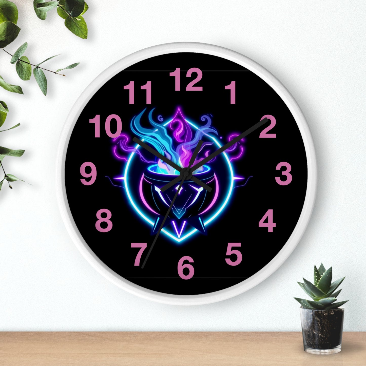 Mystical Flames Wall Clock - Unique Decorative Clock, Home Decor, Gift for Gamers, Fantasy Lovers, Modern Aesthetic