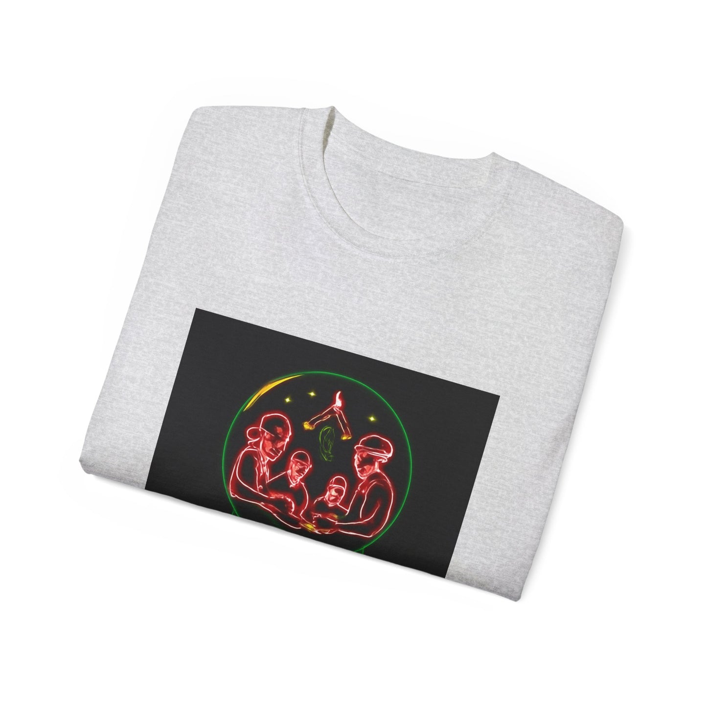 Festive Alien Tee, Unisex Holiday T-Shirt, Graphic Tee for Parties, Fun Gift for Friends, Quirky Style for Casual Wear