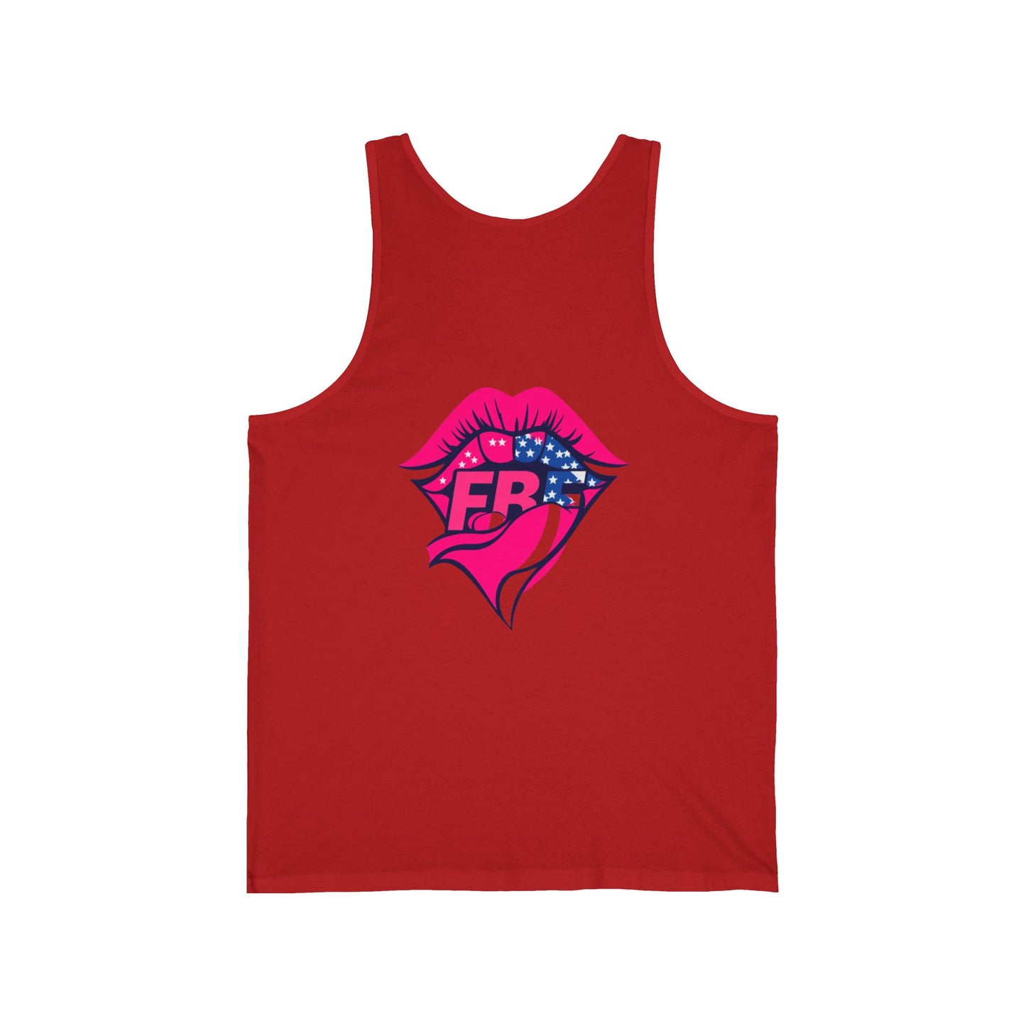 Neon Graphic Unisex Tank, Summer Fashion, Festival Wear, Gift for Her, Patriotic Apparel, Casual Style