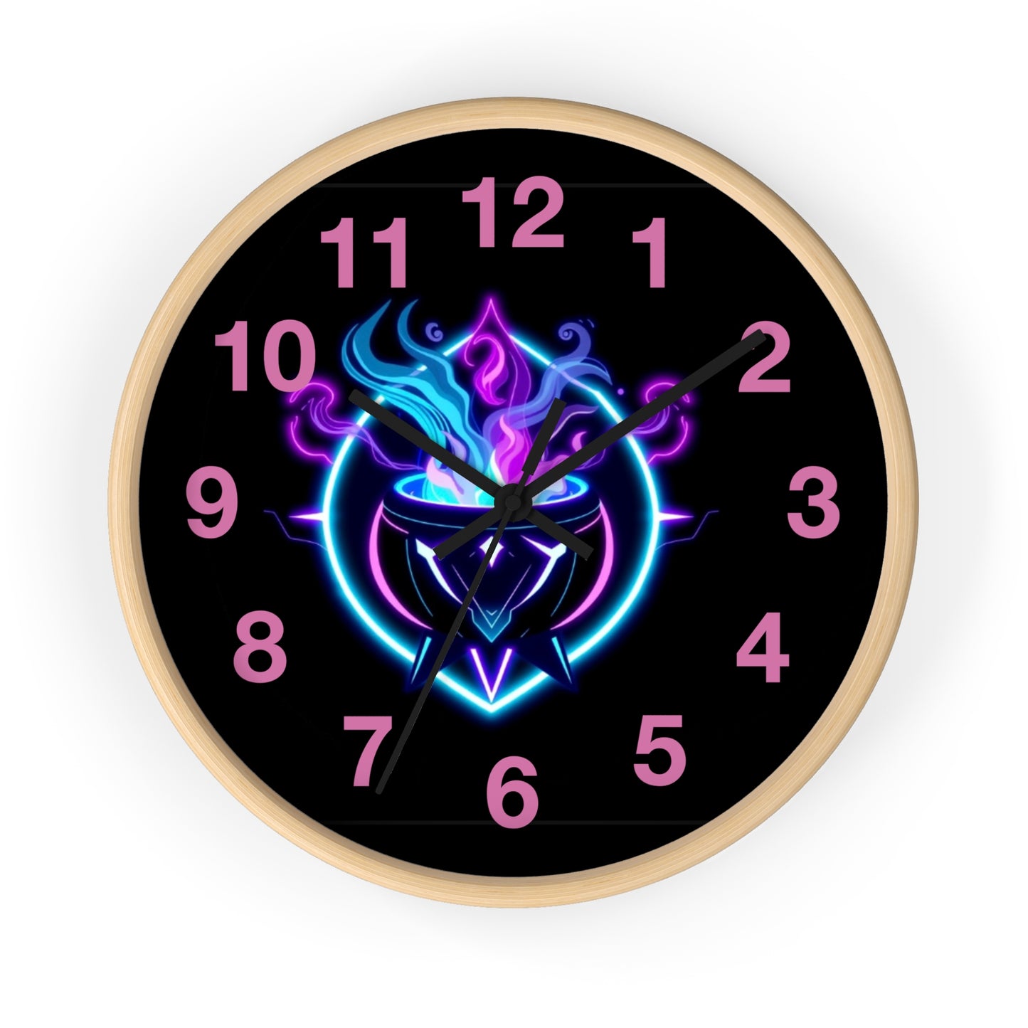 Mystical Flames Wall Clock - Unique Decorative Clock, Home Decor, Gift for Gamers, Fantasy Lovers, Modern Aesthetic