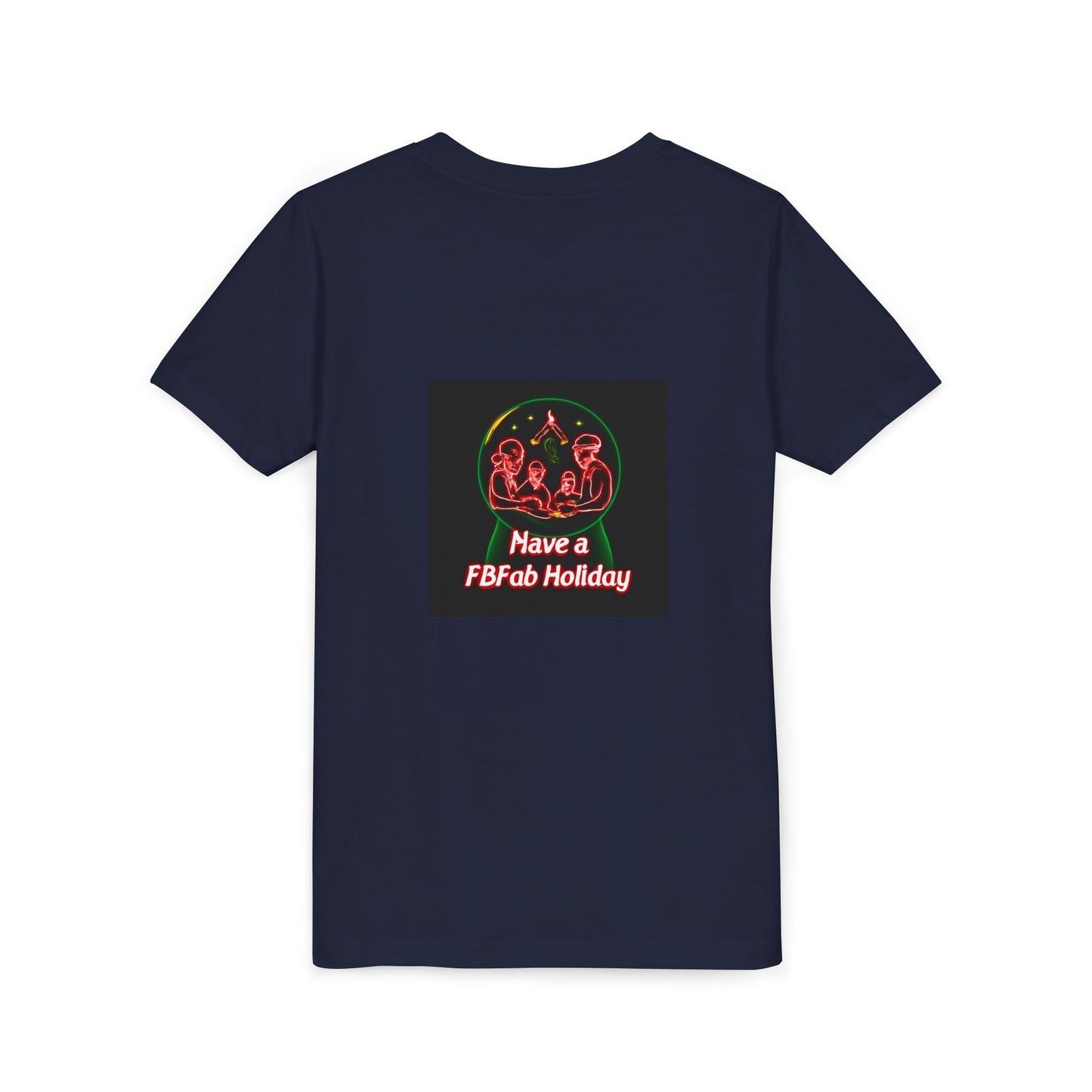 Youth Christmas Short Sleeve Tee, Holiday Tee, Xmas Gift for Kids, Fun Tee for Celebrations, Winter Festive Shirt