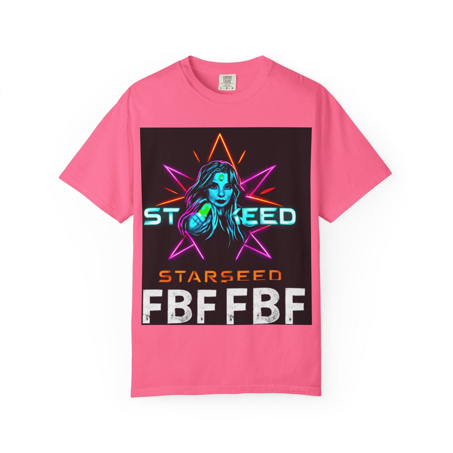 Neon Graphic T-Shirt - Starseed FBF Tee, Unisex Fashion, Cool Gift, Festival Wear, Retro Style, Casual Streetwear