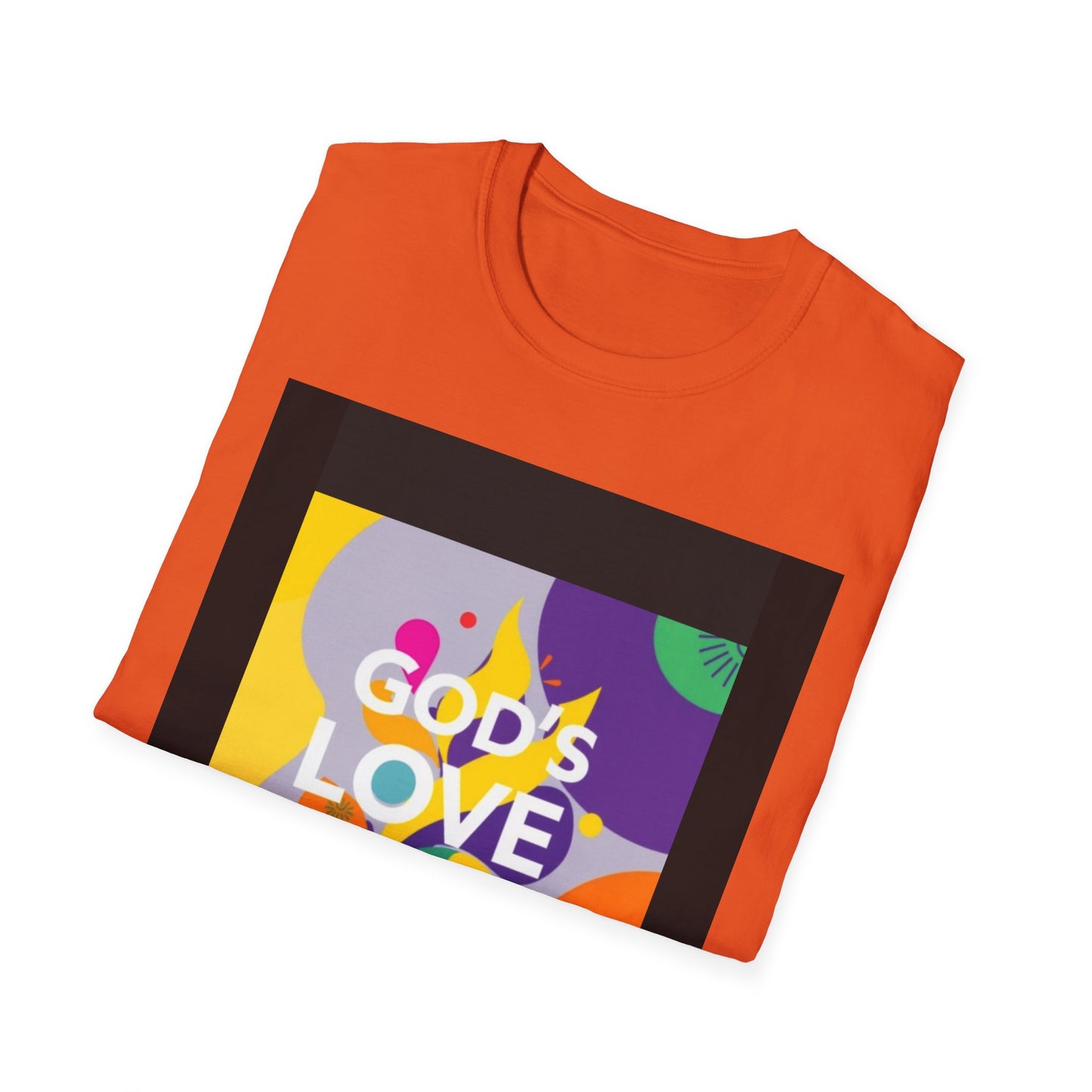 Unisex Softstyle T-Shirt with God's Love Design, Faith Shirt, Inspirational Tee, Christian Apparel, Gift for Believers, Everyday Wear