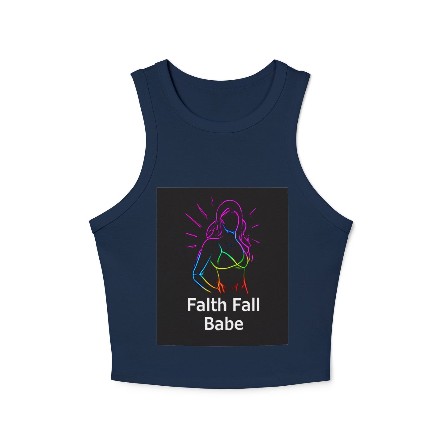 Feminine Faith Graphic Tank, Women's Racerback Top, Summer Tank Top, Cute Workout Attire, Faith & Fitness Apparel