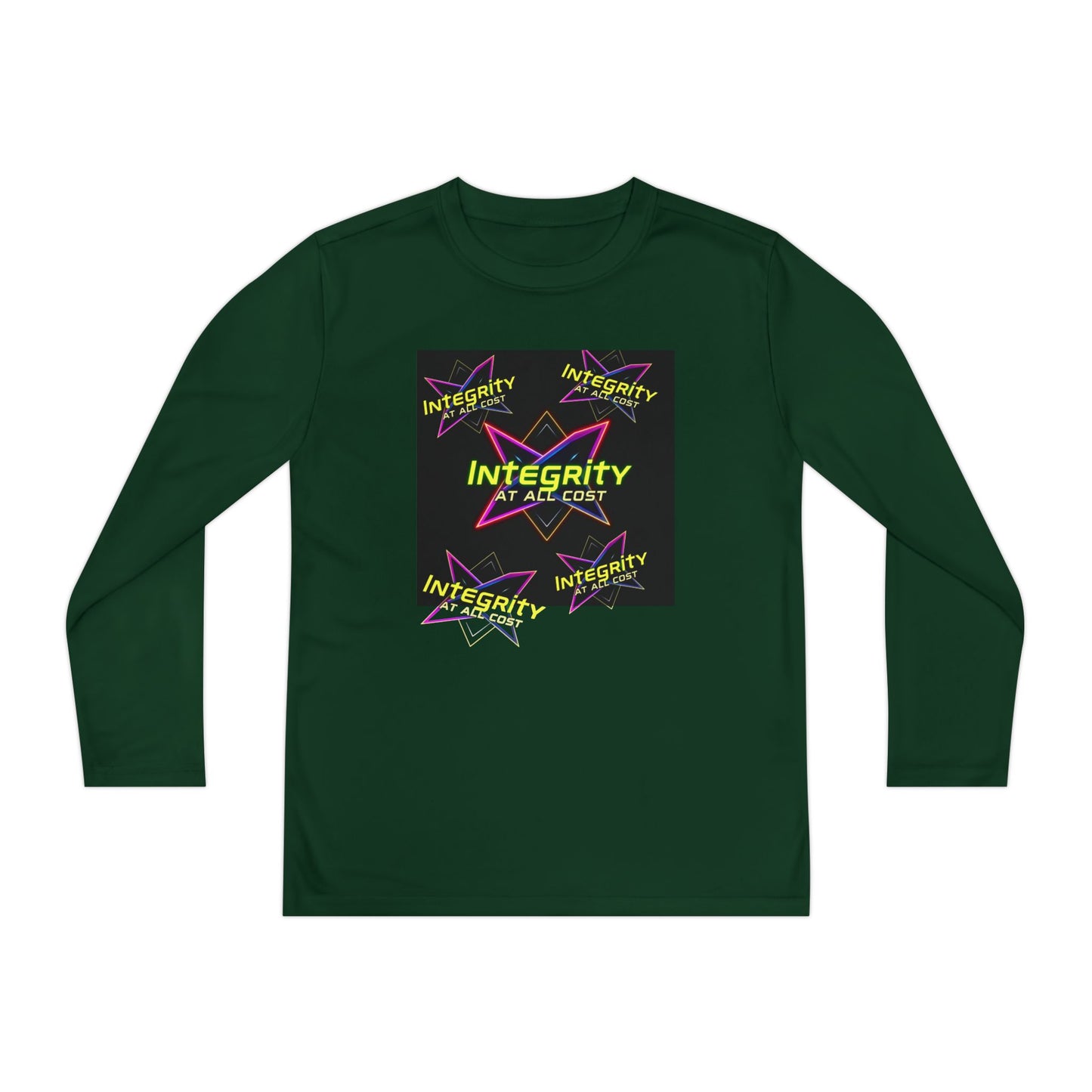 Integrity Youth Long Sleeve Tee, Cool Graphic Shirt, Motivational Apparel, Perfect for Sports, Birthday Gift