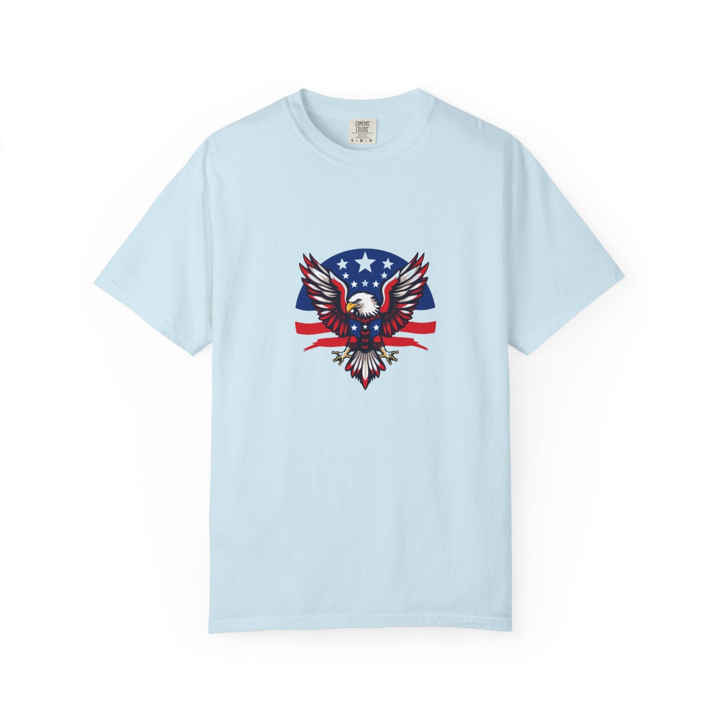 Patriotic T-Shirt with Eagle Graphic | Faith By Flag Tee, Unisex Apparel, Independence Day Shirt, Casual Wear, Gift for Veterans