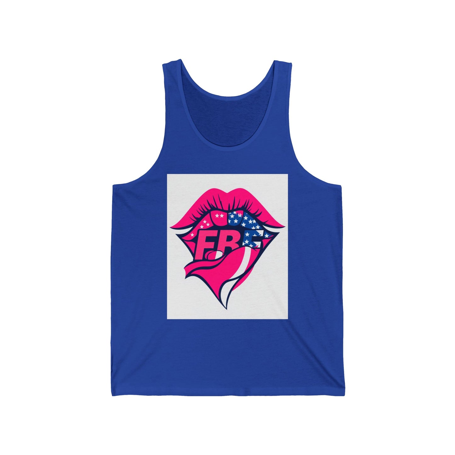 Patriotic Kiss Unisex Jersey Tank, Summer Top, Pride Apparel, Festival Wear, Casual Outfit, Gift for Her