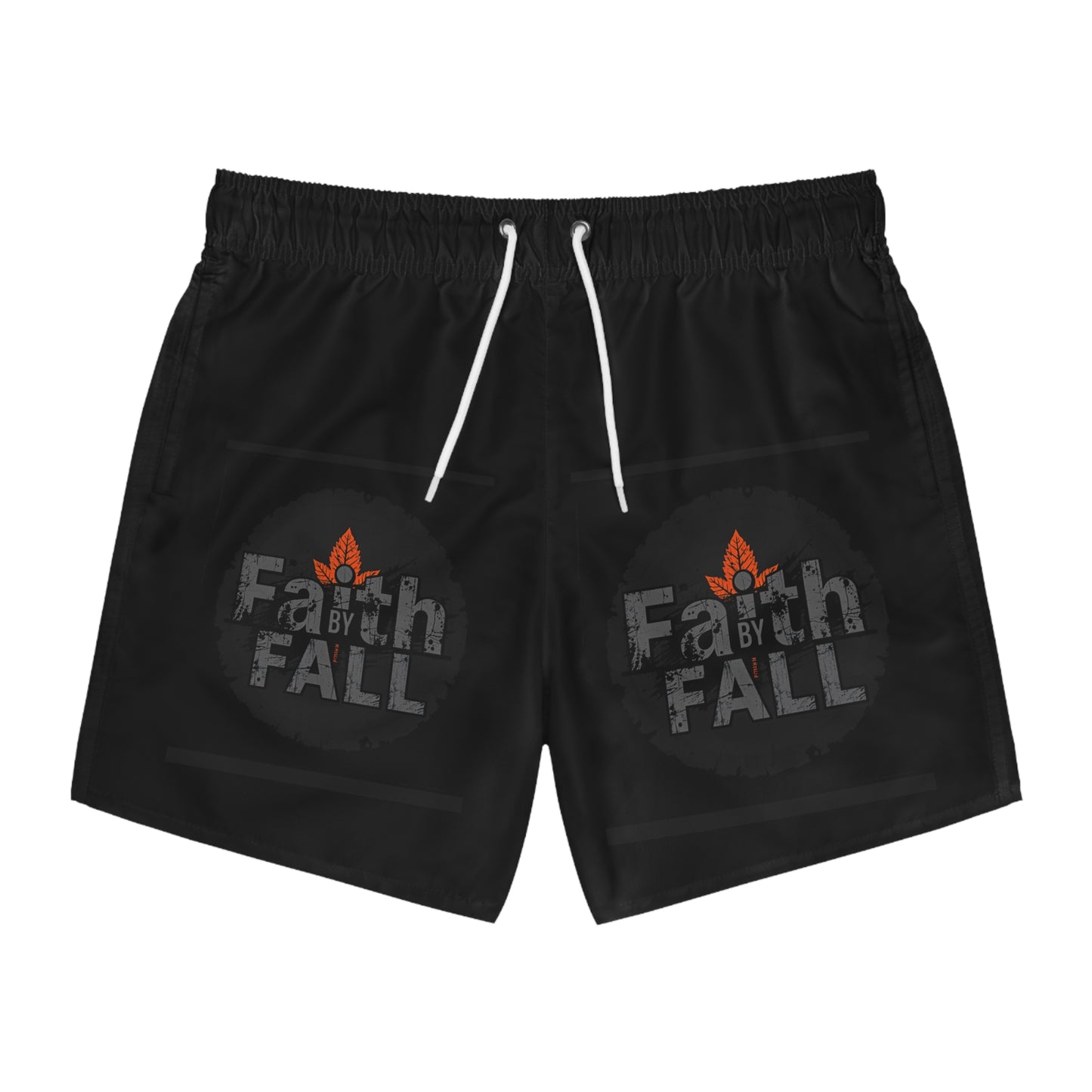 Faith By Fall Swim Trunks - Stylish Beachwear for Autumn Vibes