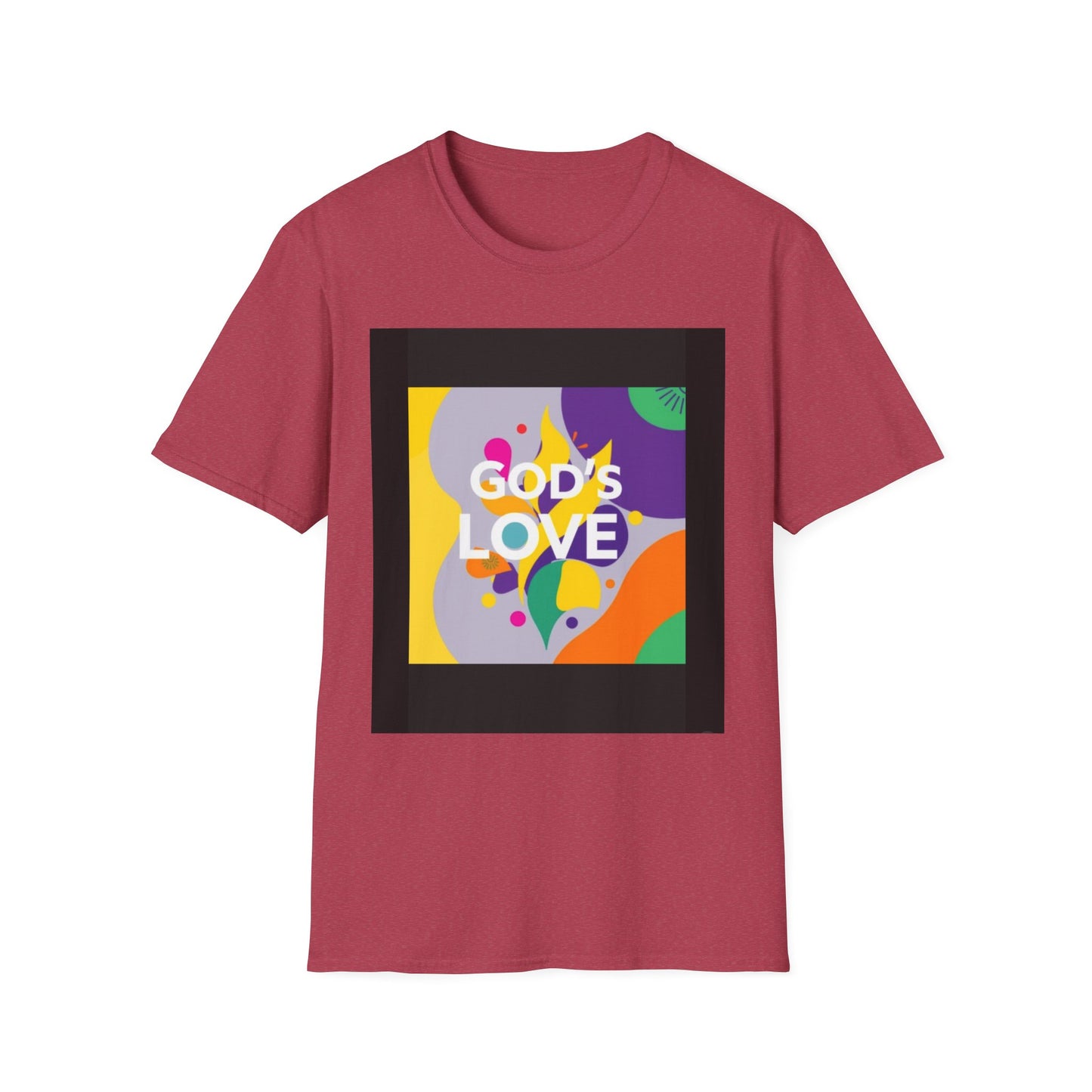 Unisex Softstyle T-Shirt with God's Love Design, Faith Shirt, Inspirational Tee, Christian Apparel, Gift for Believers, Everyday Wear