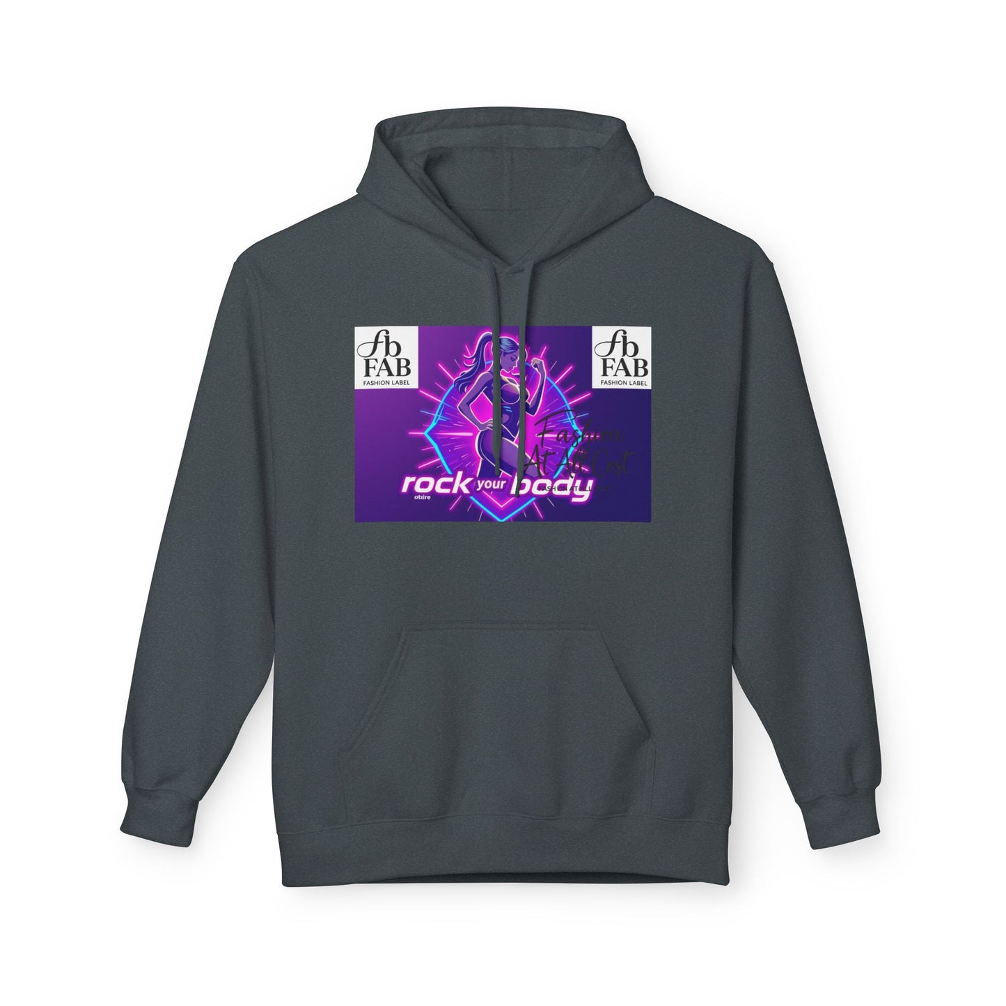 Rock Your Body Fleece Hoodie | Unisex Midweight Hoodie, Cozy Sweatshirt, Unique Gift for Fitness Lovers, Casual Wear, Music Inspired Apparel