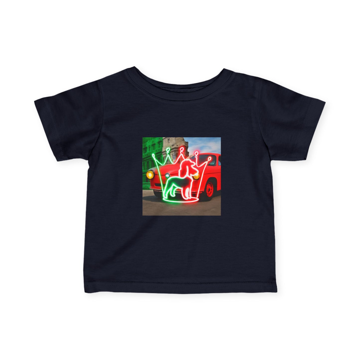 Infant Neon Light Tee, Cute Baby Shirt, Toddler Casual Wear, Holiday Outfit, Playful Gift Idea
